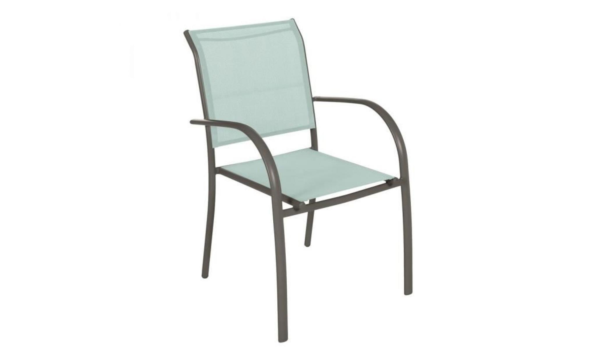 fauteuil piazza empilable céladon/graphite hespéride
