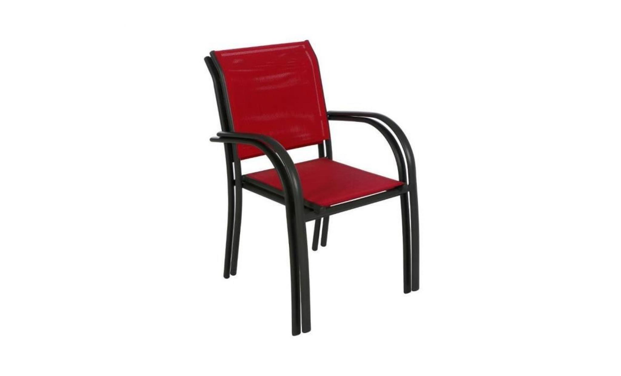 fauteuil piazza hesperide empilable graph/framboise pas cher