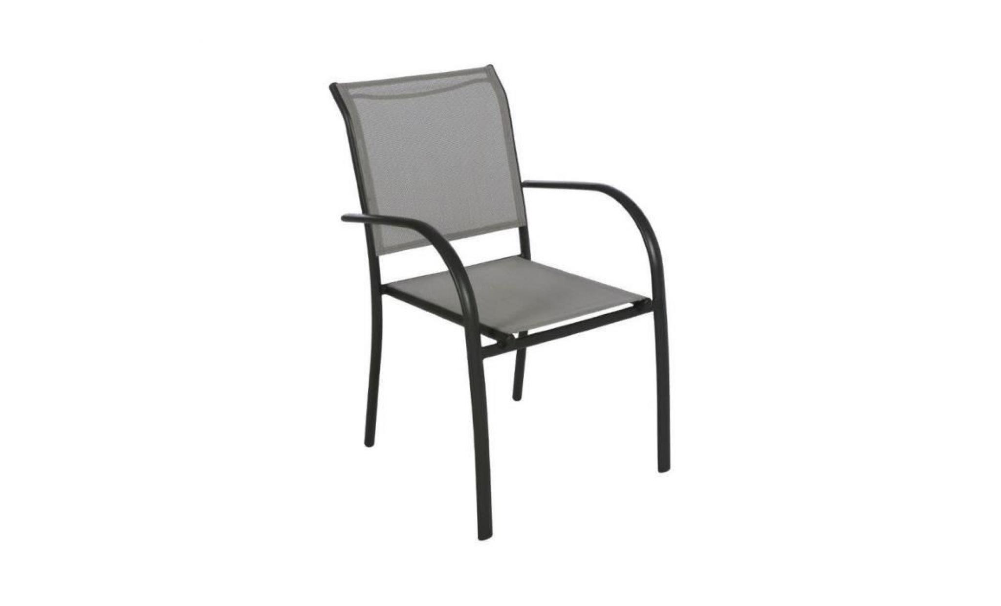 fauteuil piazza hesperide empilable graphite/galet