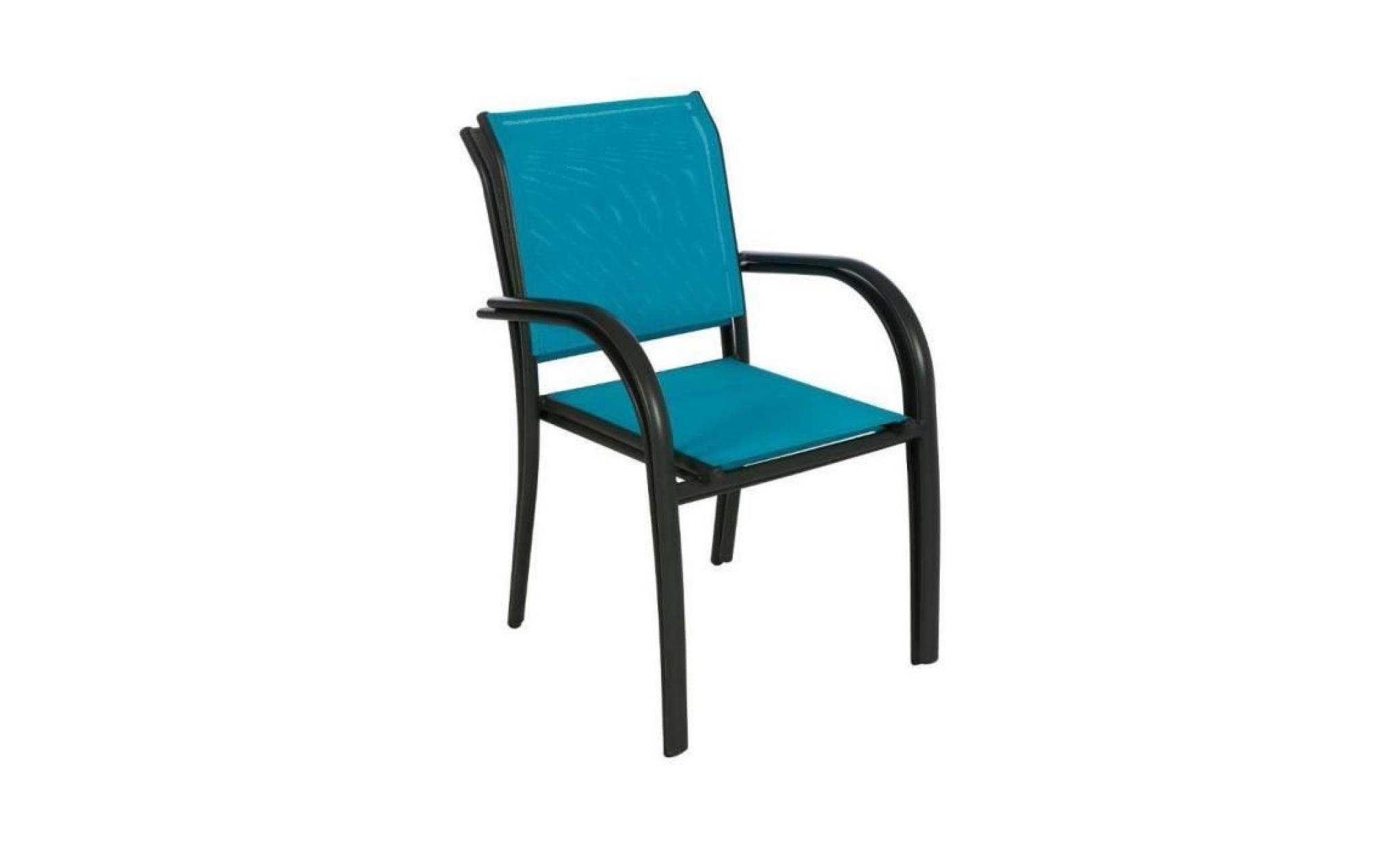 fauteuil piazza hesperide empilable graphite/lagon pas cher