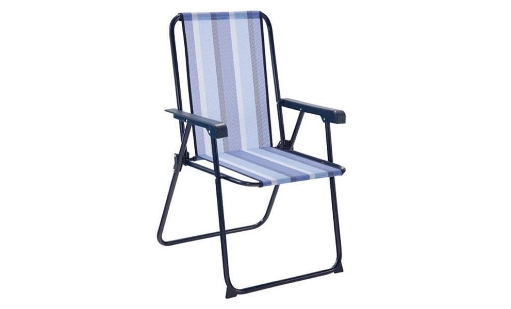 fauteuil piccolo avec dossier rayé bleu