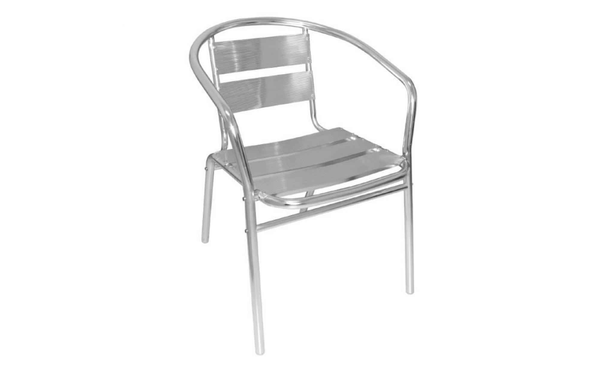 fauteuils empilables en aluminium bolero (lot de 4)