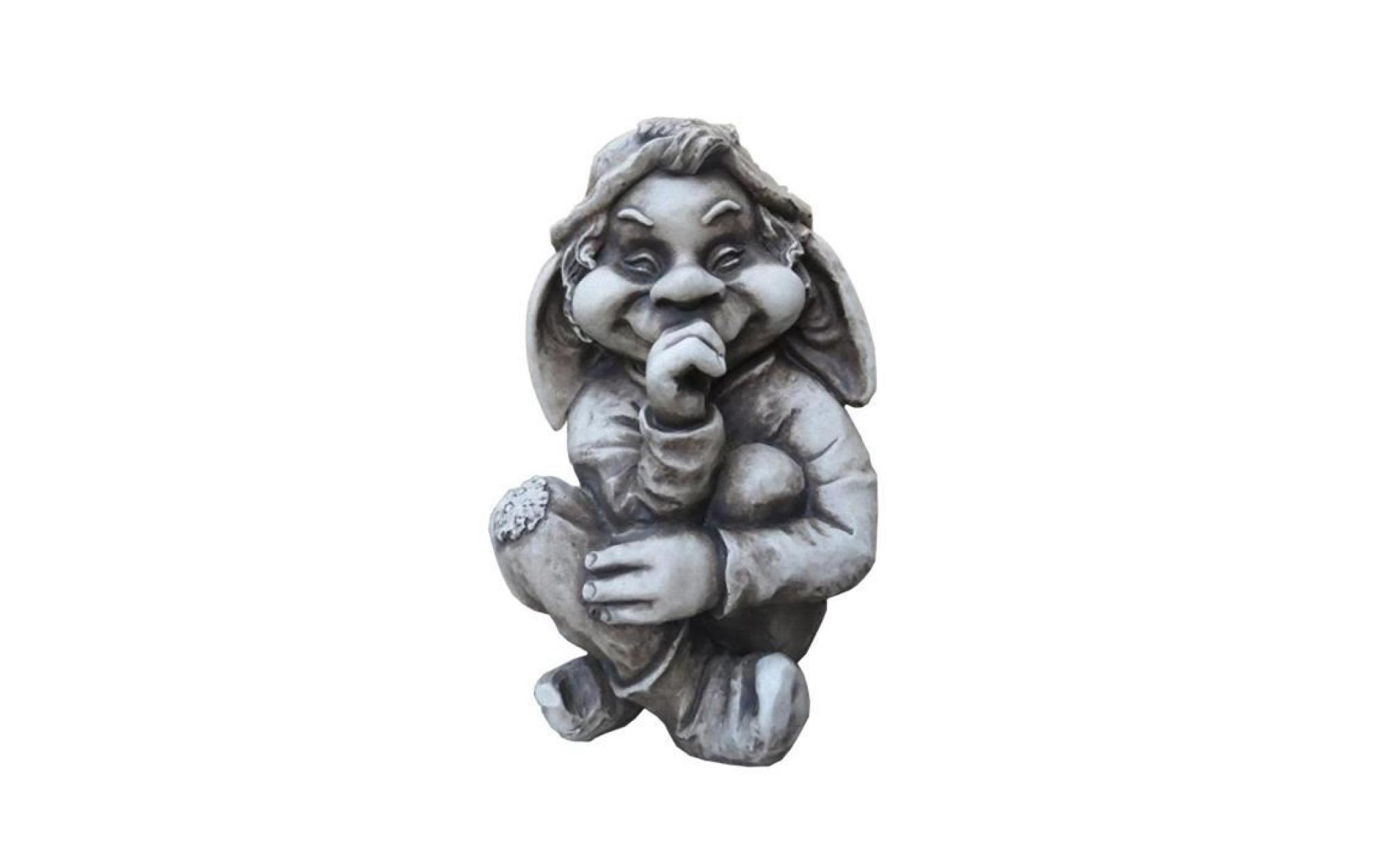 figurine de jardin troll nain pierre wicht gnome décoration Étang