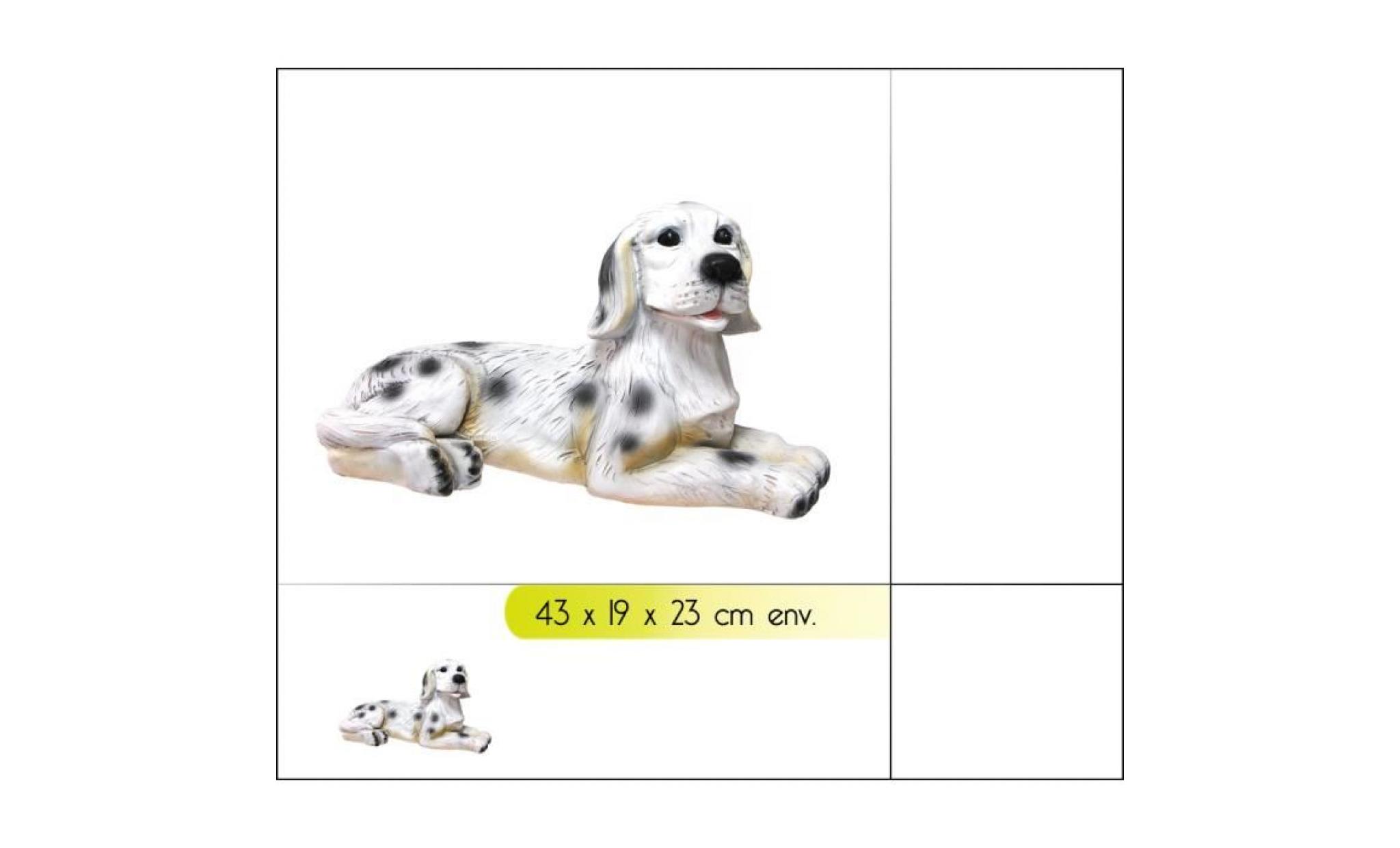 figurine décorative pour jardin  'chien dalmatien'   43cm de long pas cher