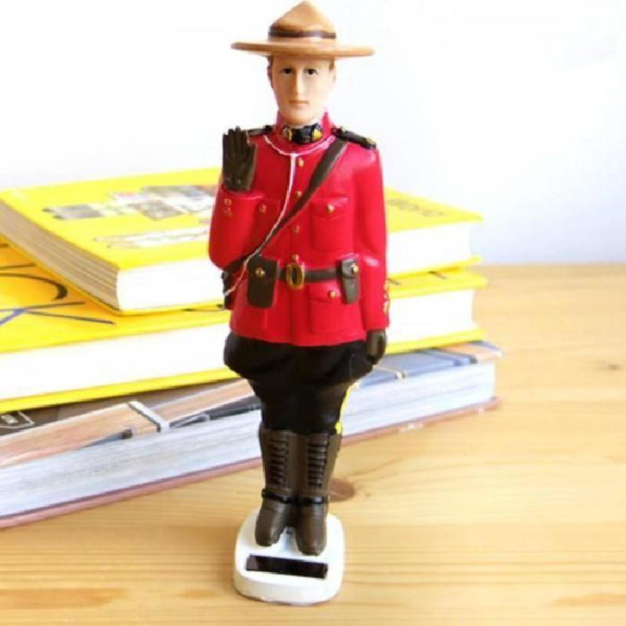 Figurine Garde Canadien Solaire - Kikkerland Rouge, Noir Et Marron