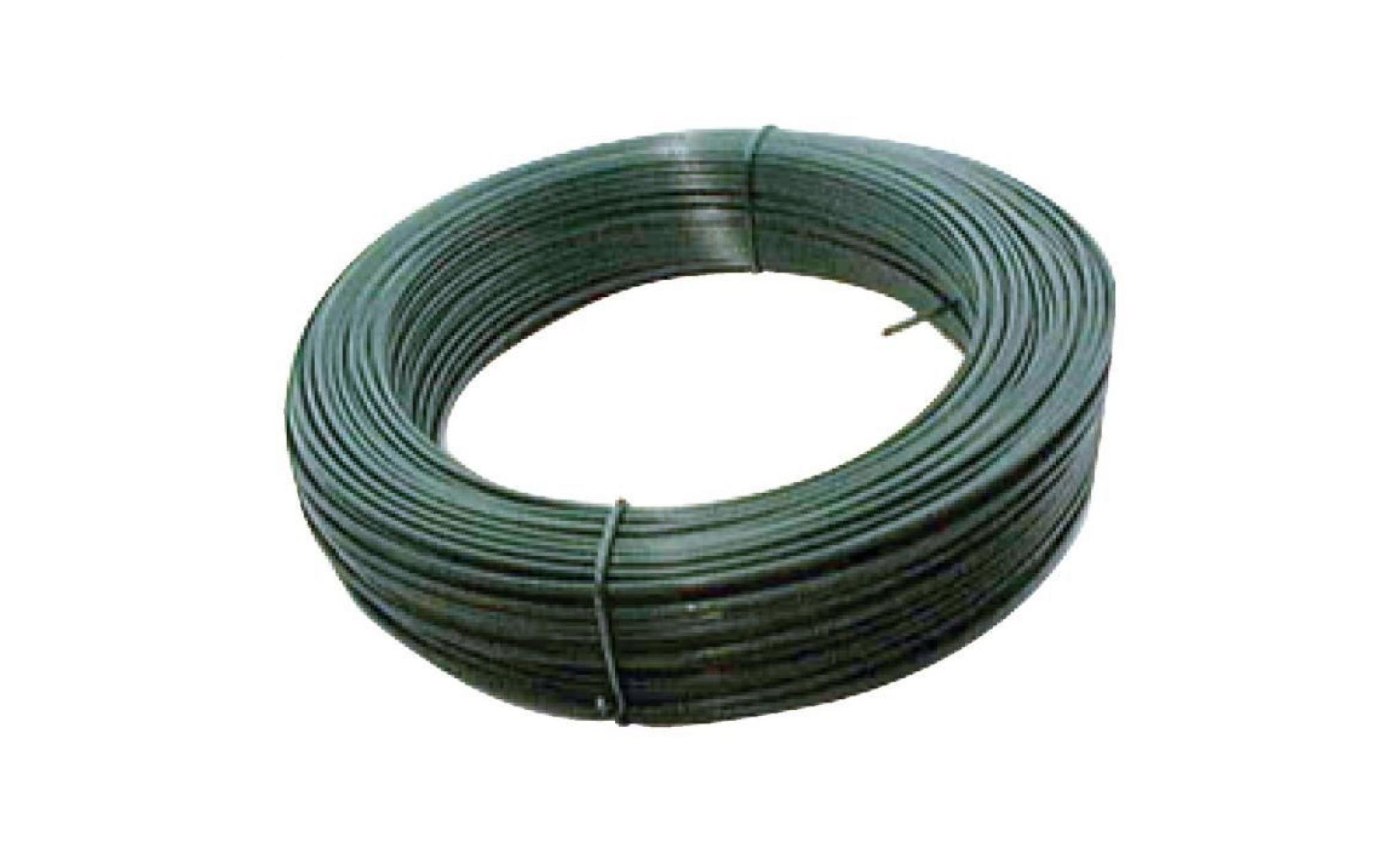 fil de tension galvanisé plastifié   longueur 100 m   diamètre 2,7 mm   vert