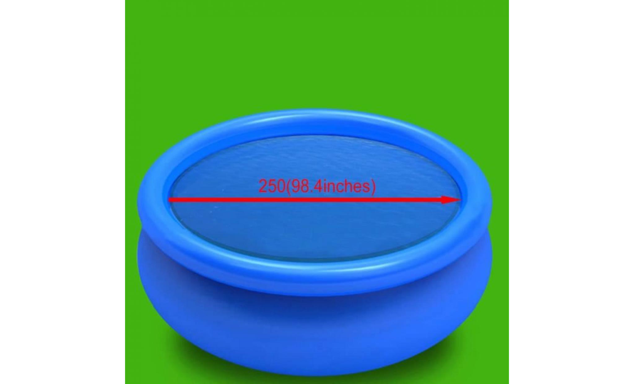 film solaire de piscine ronde pe 250 cm bleu pas cher