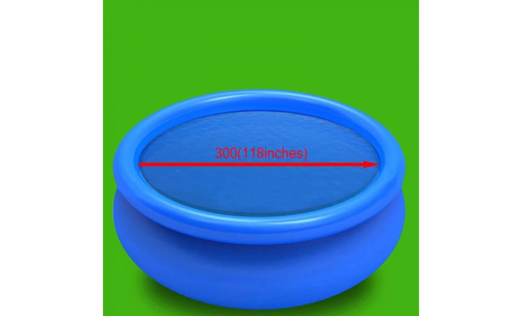 film solaire de piscine ronde pe 300 cm bleu pas cher