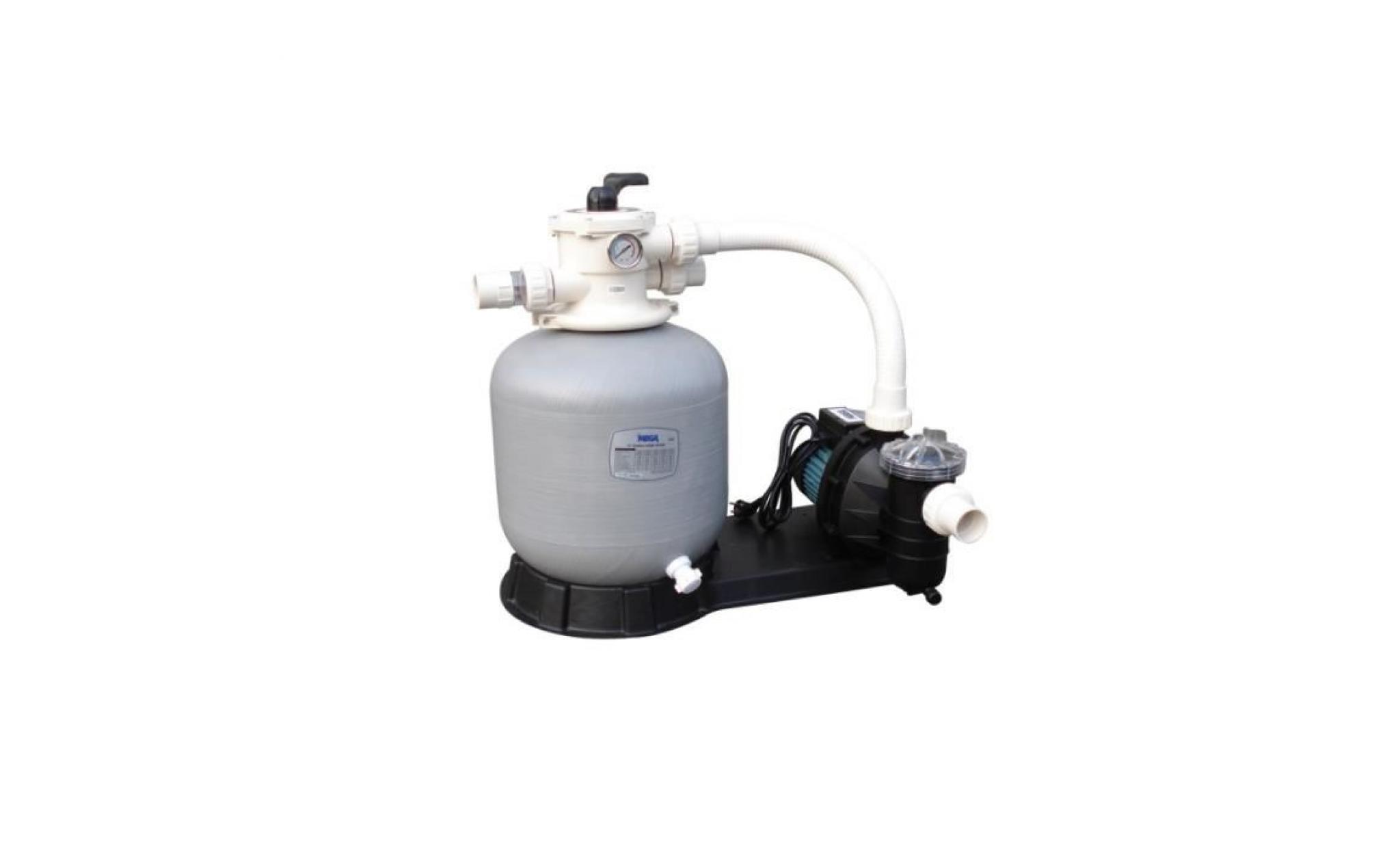 filtration piscine hors sol mega pool fsf : filtre + pompe 6 m3/h