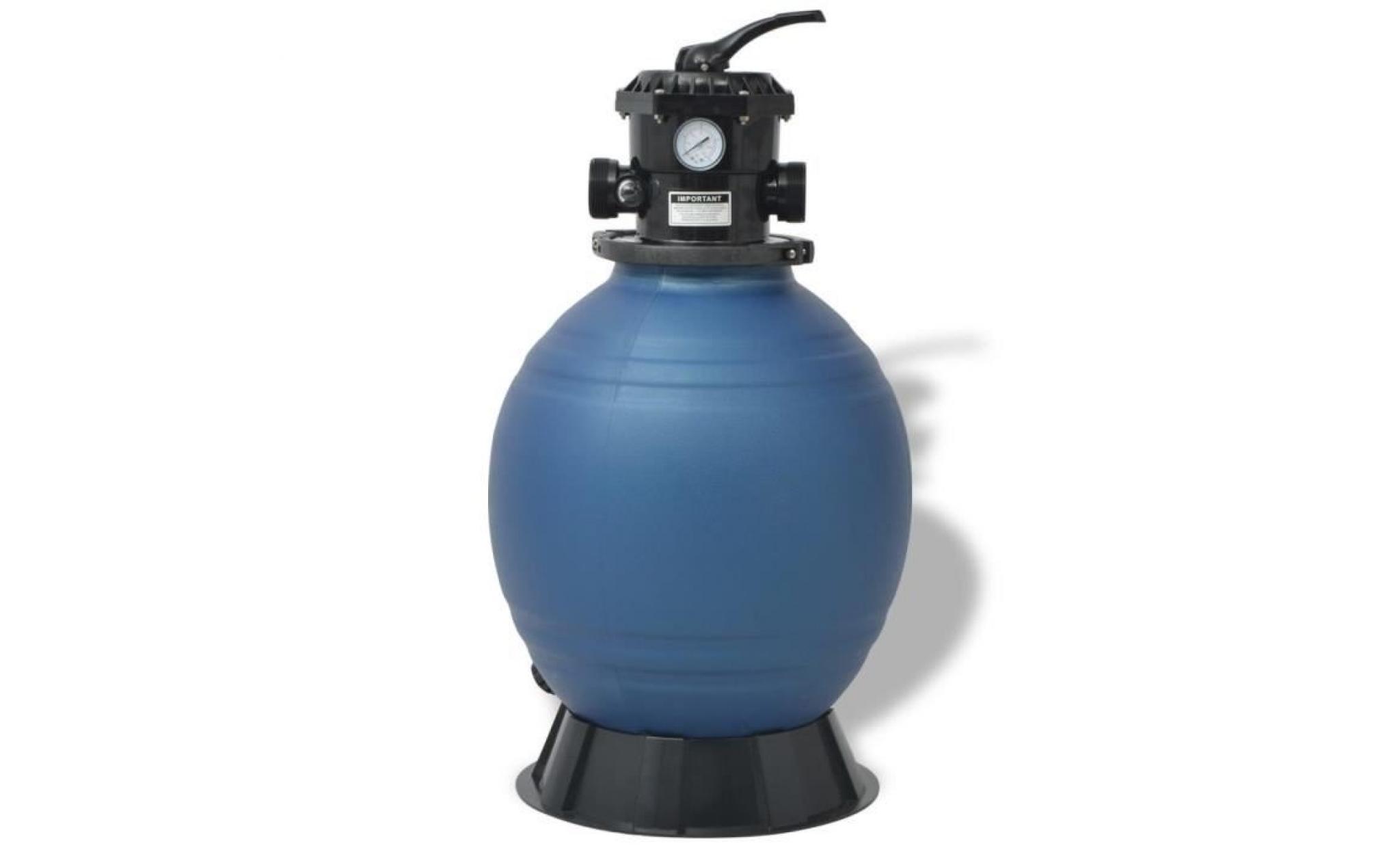 filtre à sable de piscine pompe de filtration 18 pouces   460 mm bleu rond pas cher