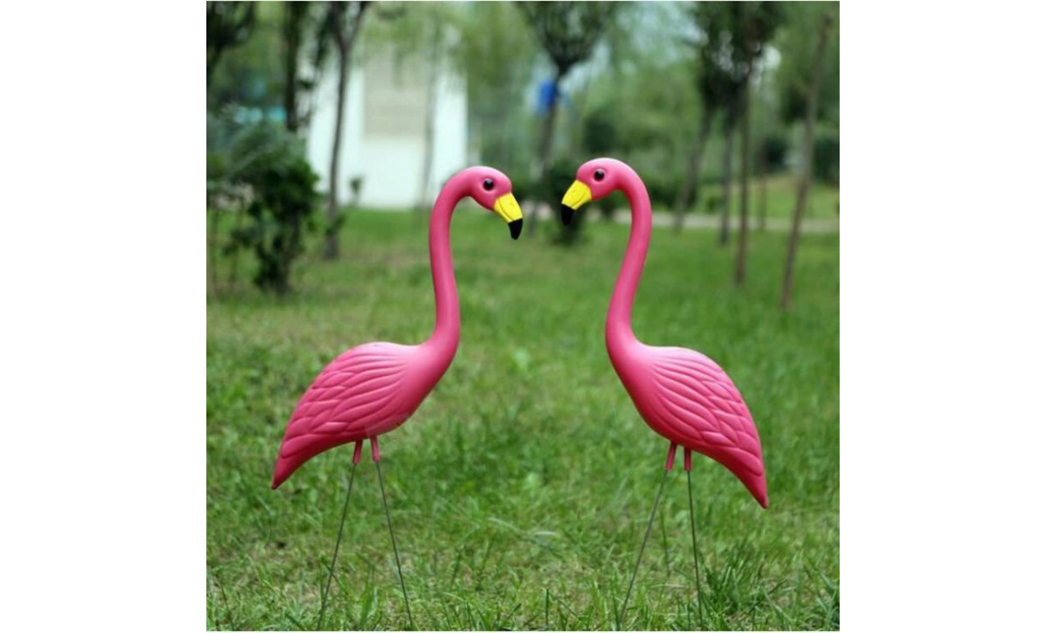 flamant rose decoration jardin exterieur   1 paire bird figurine pour pelouse étang décoration de fête