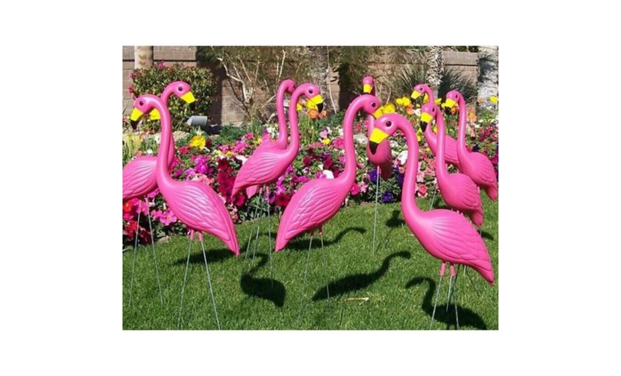 flamant rose decoration jardin exterieur   1 paire bird figurine pour pelouse étang décoration de fête pas cher