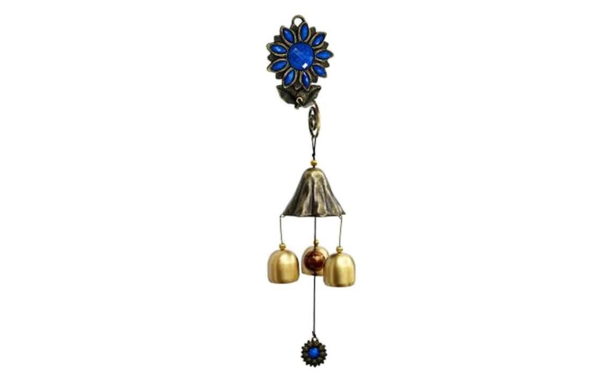 [fleur bleue] chimes classique vent métal cuivre bells vent hanging décor