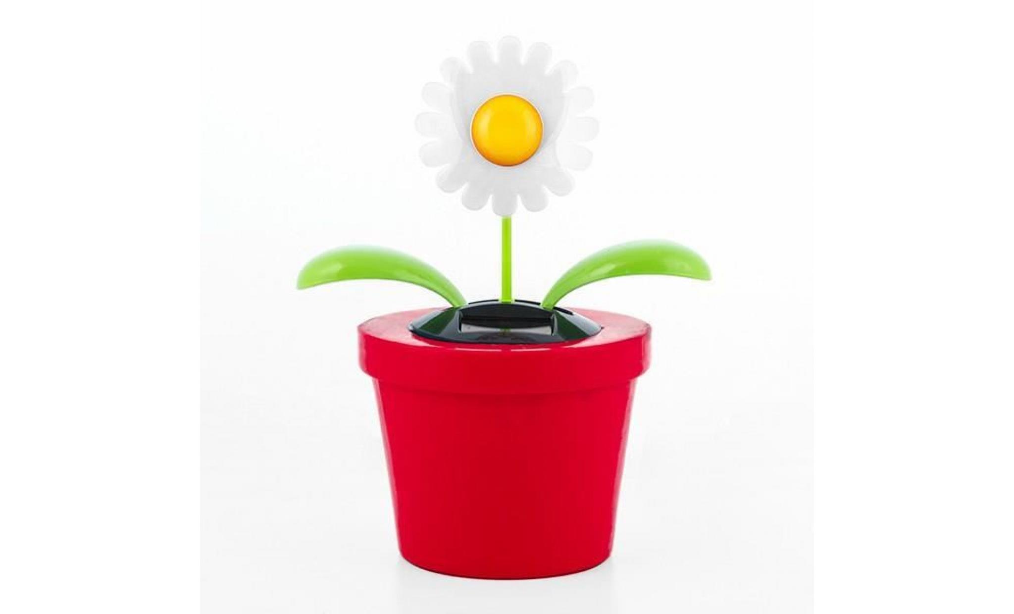 fleur décorative solaire avec mouvement automatique couleur   rose pas cher