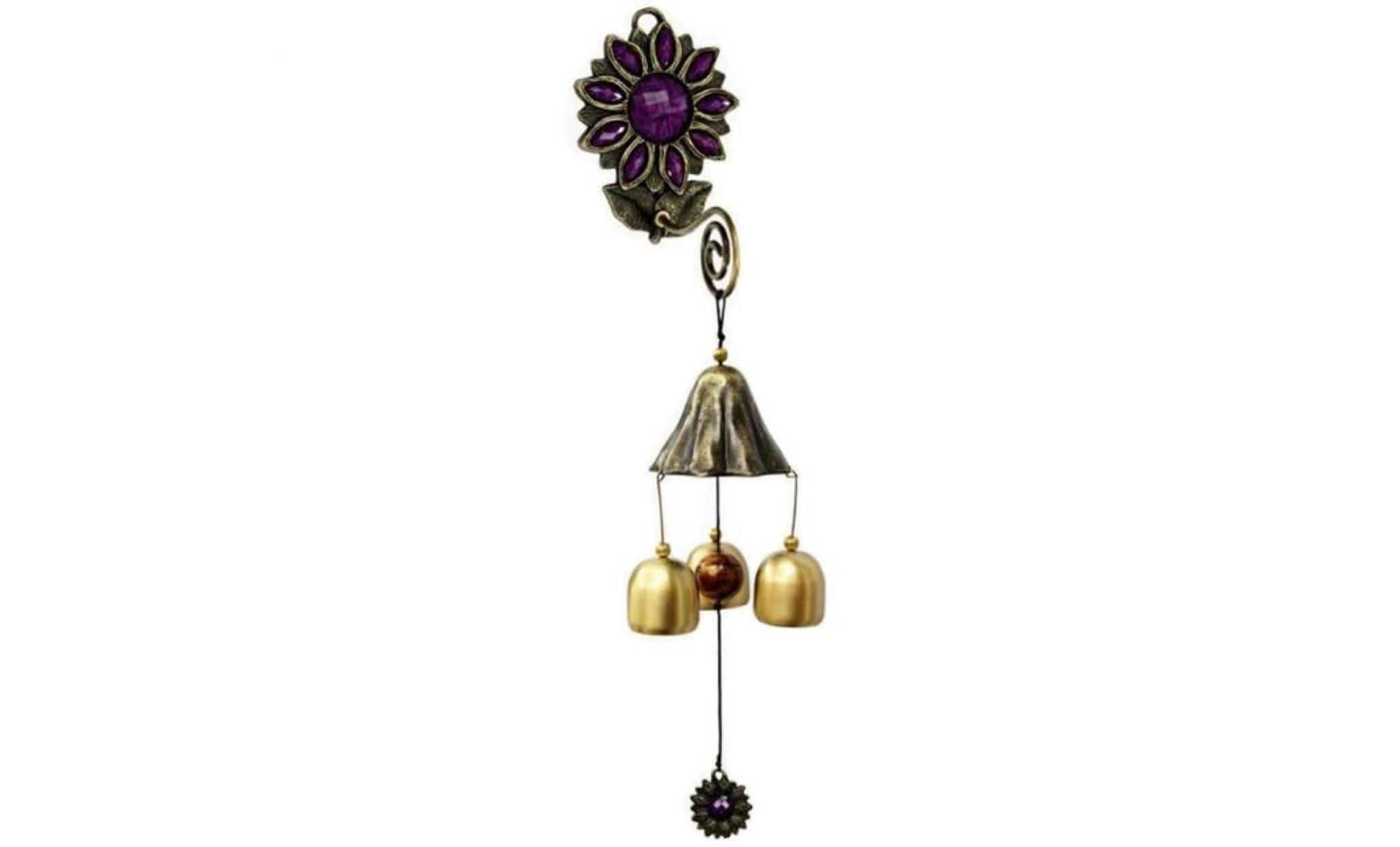 [fleur mauve] chimes classique vent métal cuivre bells vent hanging décor