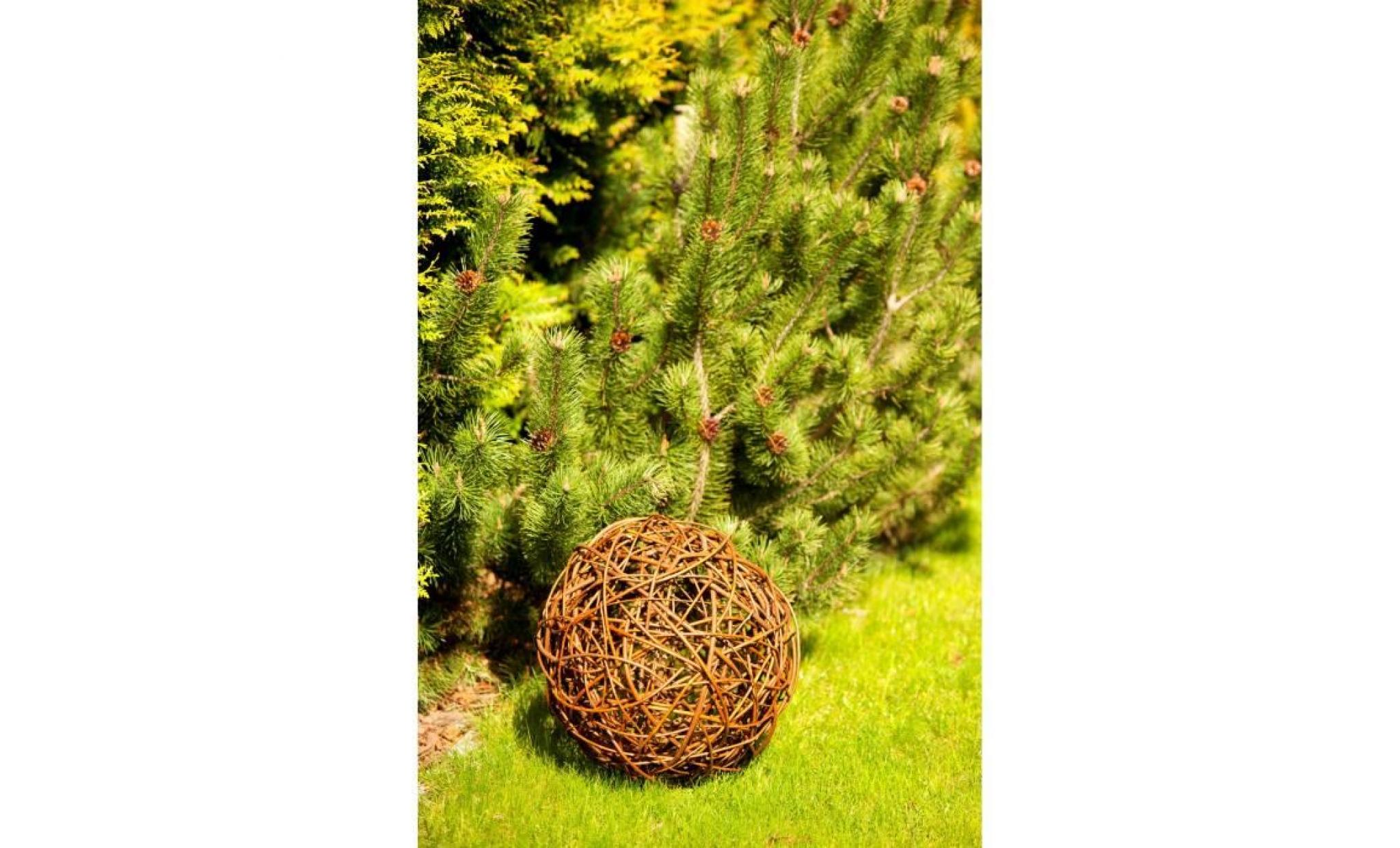 floranica®   boule décorative   au bois de saule boule en osier boule en sarment de vigne décoration de jardin   diamètre:60cm pas cher