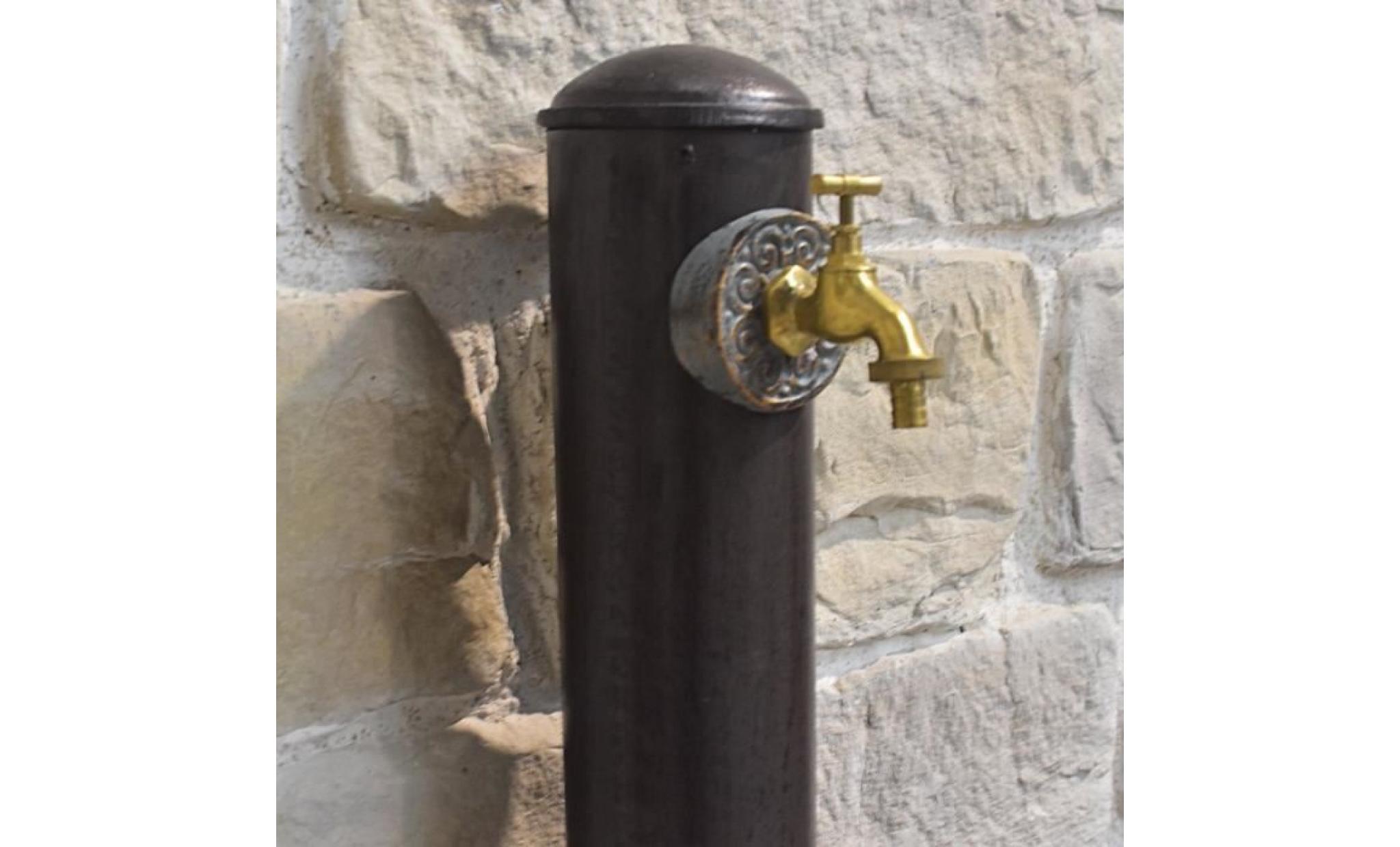 fontaine de jardin avec robinet laiton fonte d'aluminium 90 cm   11017 bis pas cher