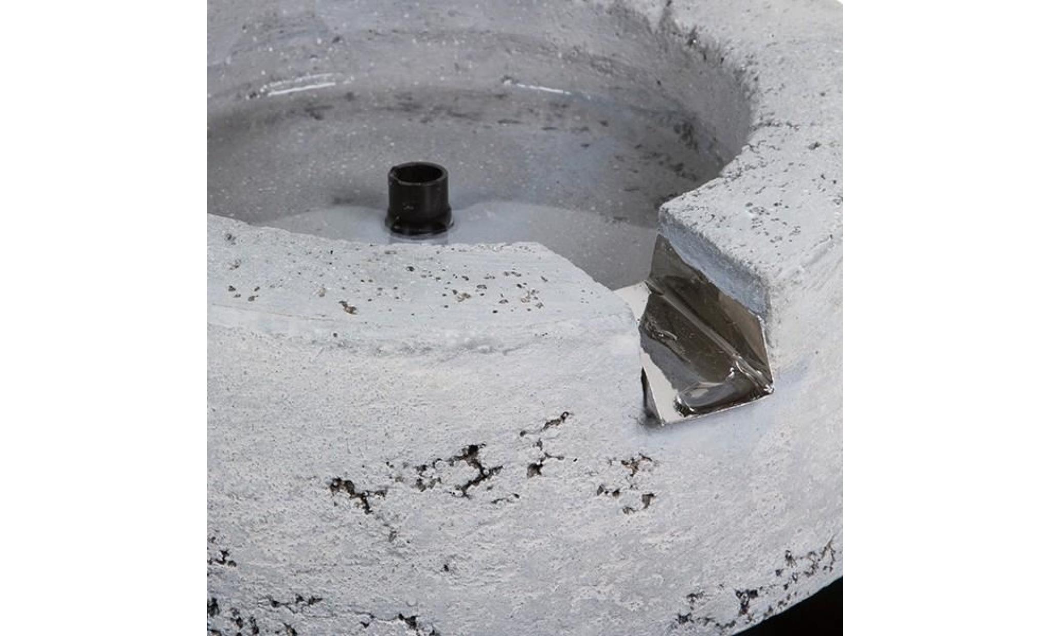 fontaine de jardin résine gris (36 x 30,5 x 22 cm) by craftenwood pas cher