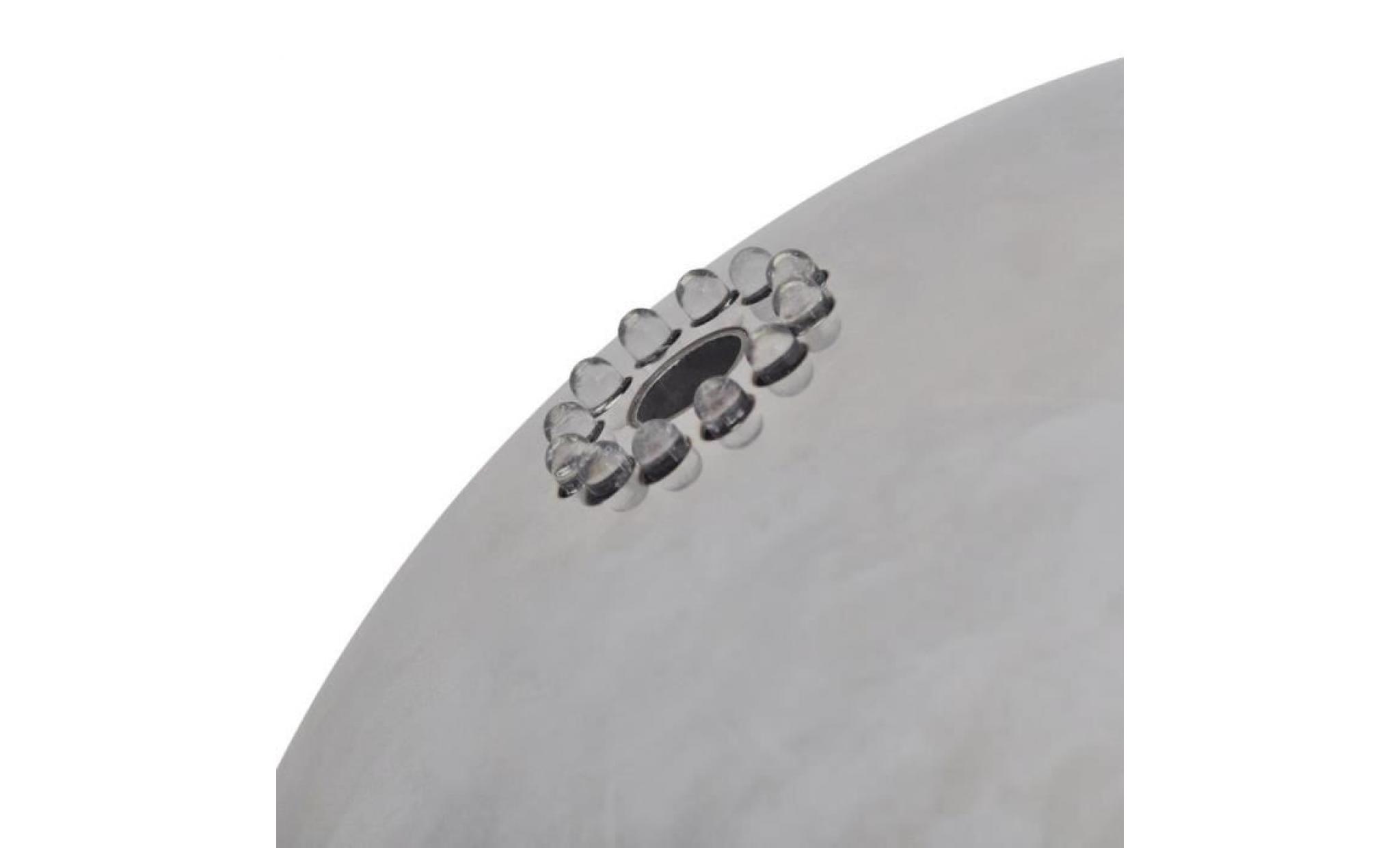 fontaine de jardin sphère avec led en acier inoxydable 30 cm pas cher