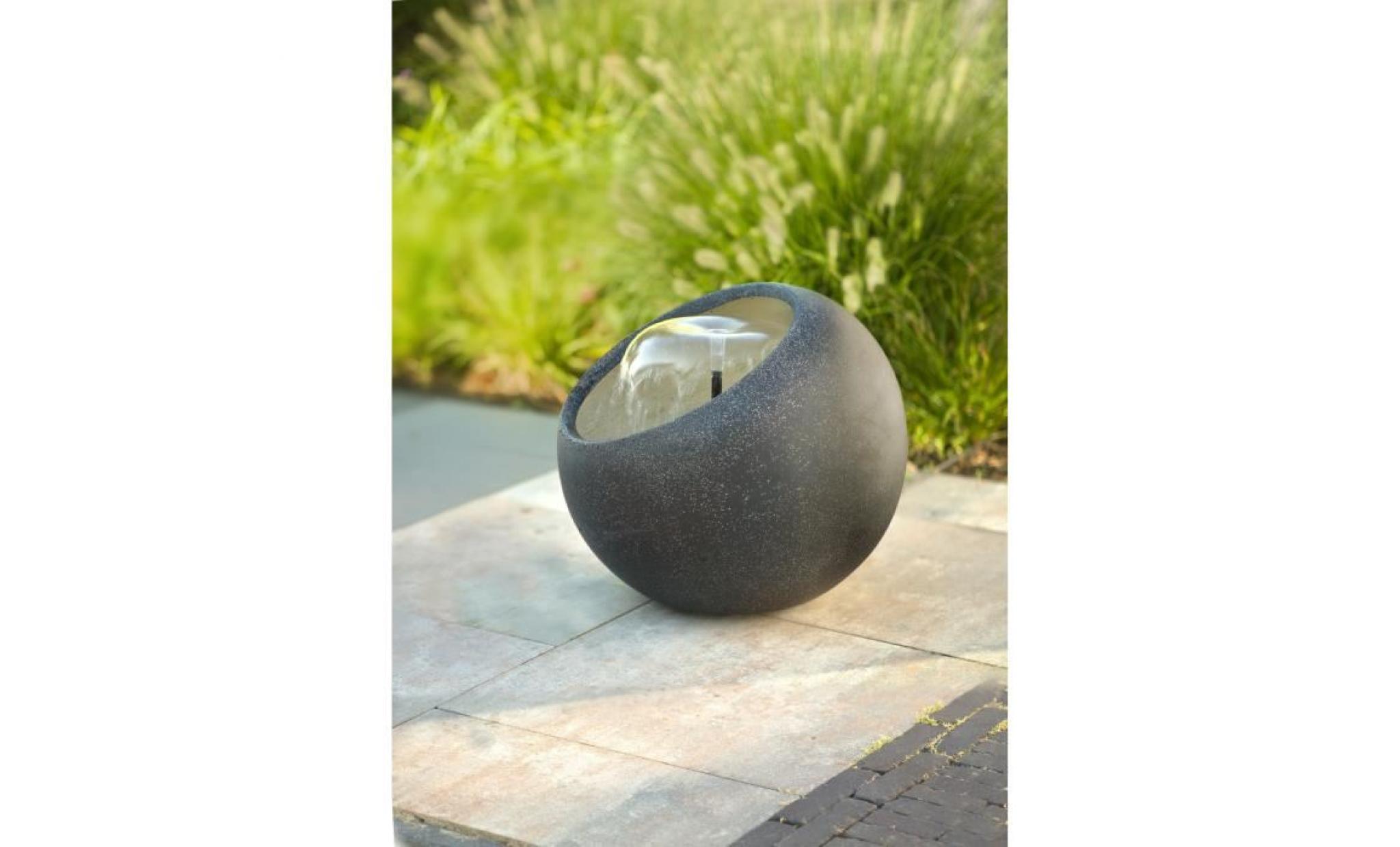 ubbink fontaine varko   bassin sphère incurvée avec réservoir d'eau   gris pas cher