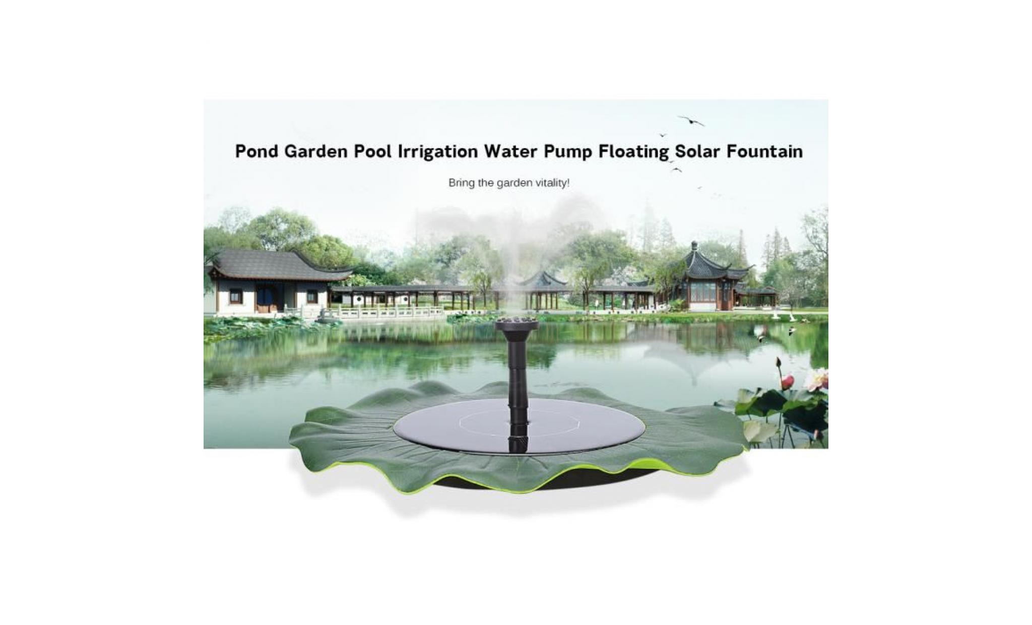 fontaine solaire flottante de pompe à eau de bassin de jardin d'étang