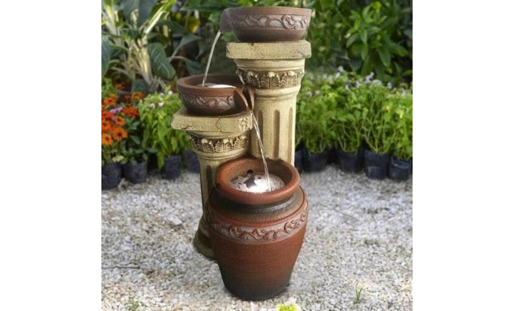 fontaine solaire fontaine solaire toscane jardin fontaine cascade set complet pour jardin et terrasse jour et nuit ! ✔ neuf