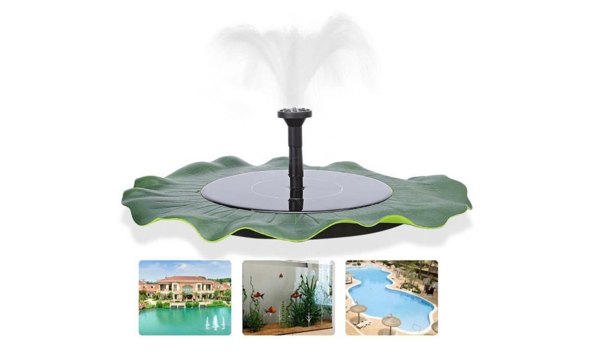 fontaine solaire, pompe à eau solaire pompe flottante eau panneau solaire jardin arrosage fontaine piscine pour bassin ou jardin