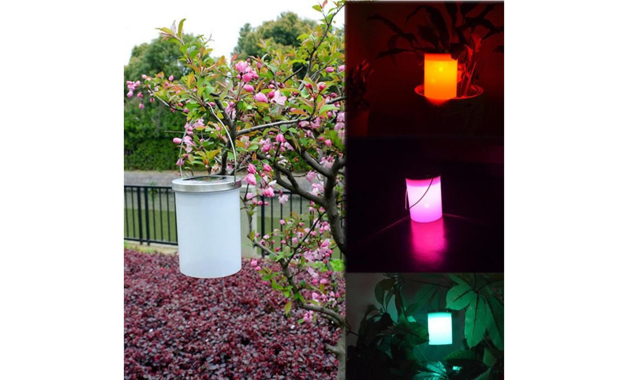 forme solaire de godet lampe suspendue à led lustre extérieur lumières suspendues de jardin multicolore pas cher