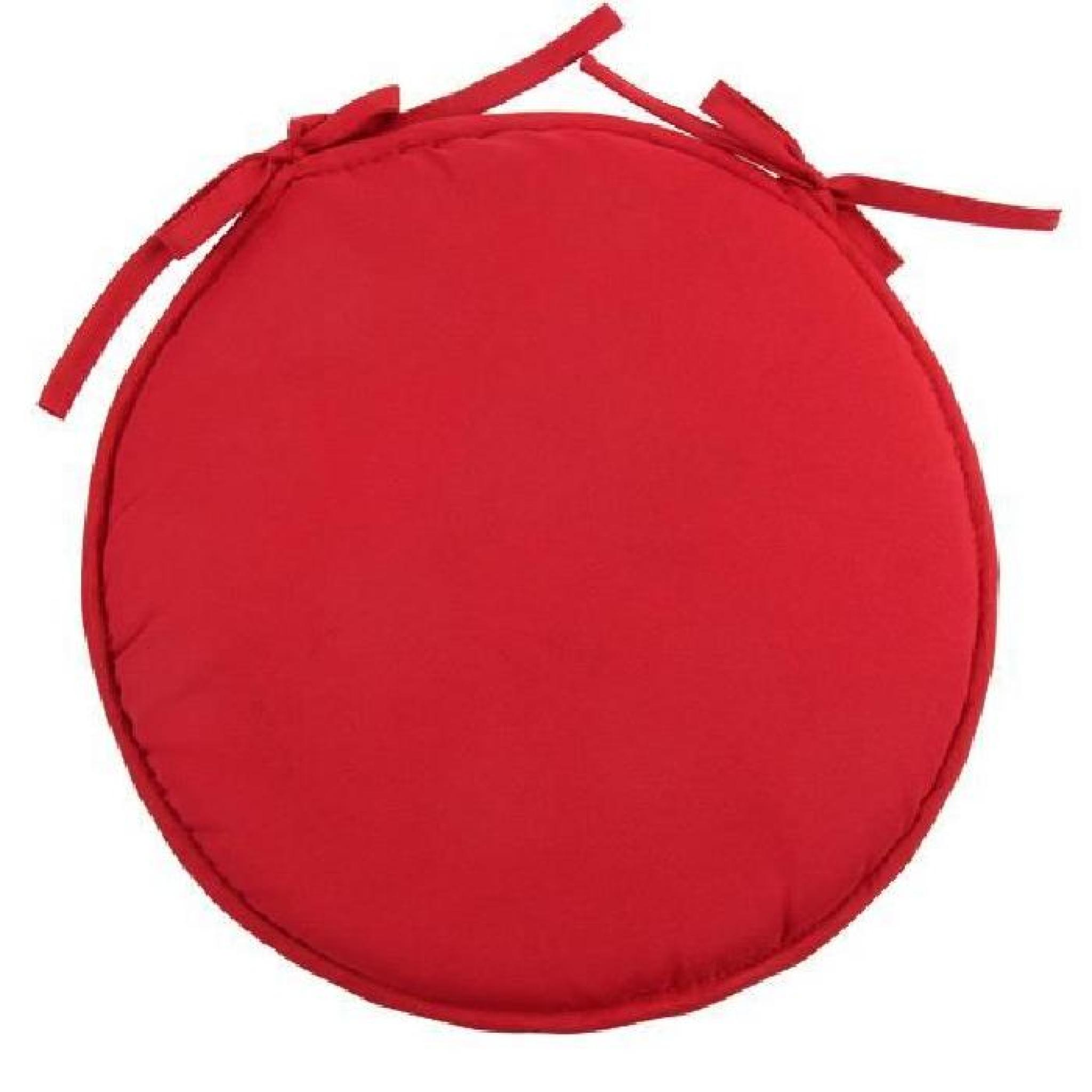 Galette de chaise ronde Gamme Nelson Rouge griotte