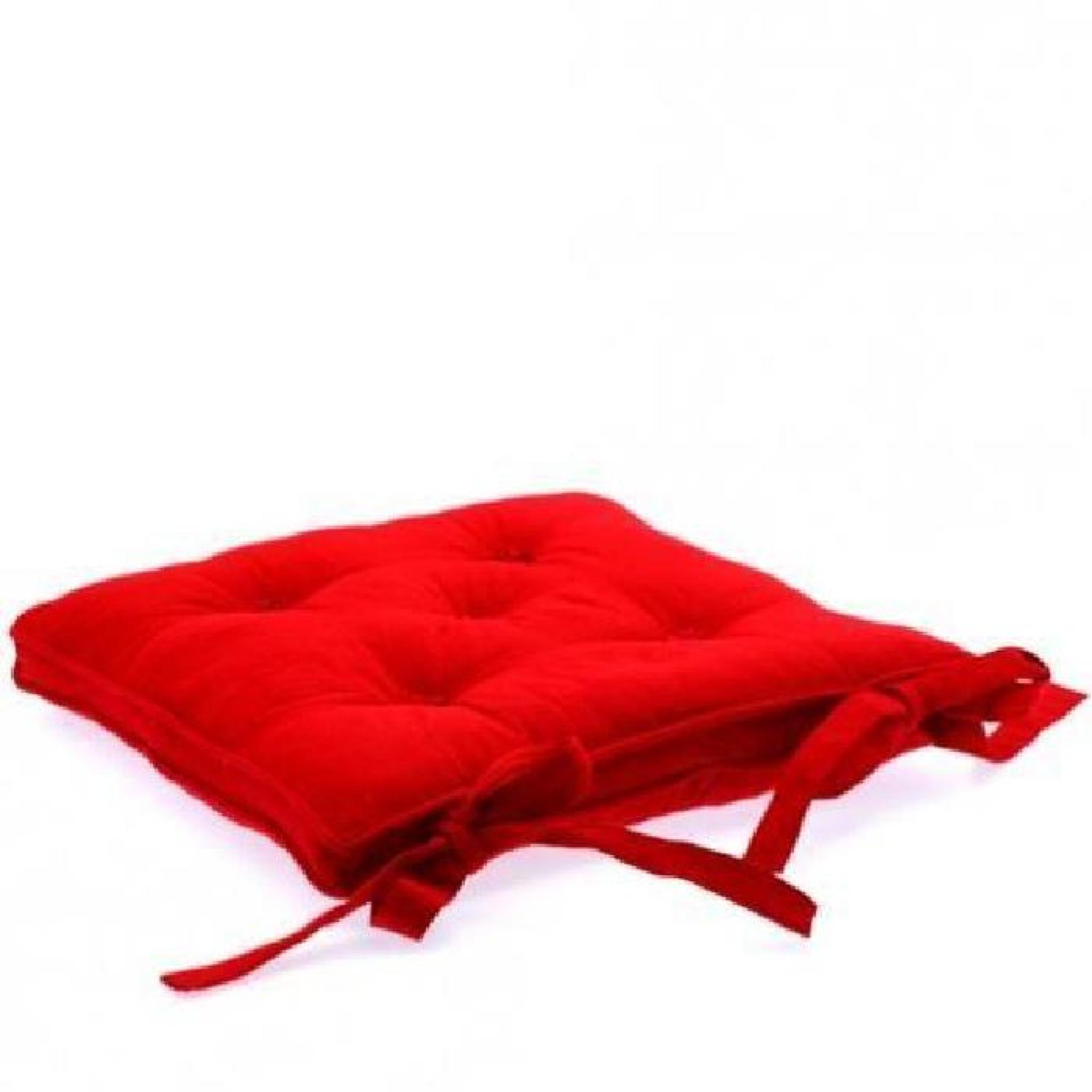 Galette de chaise rouge