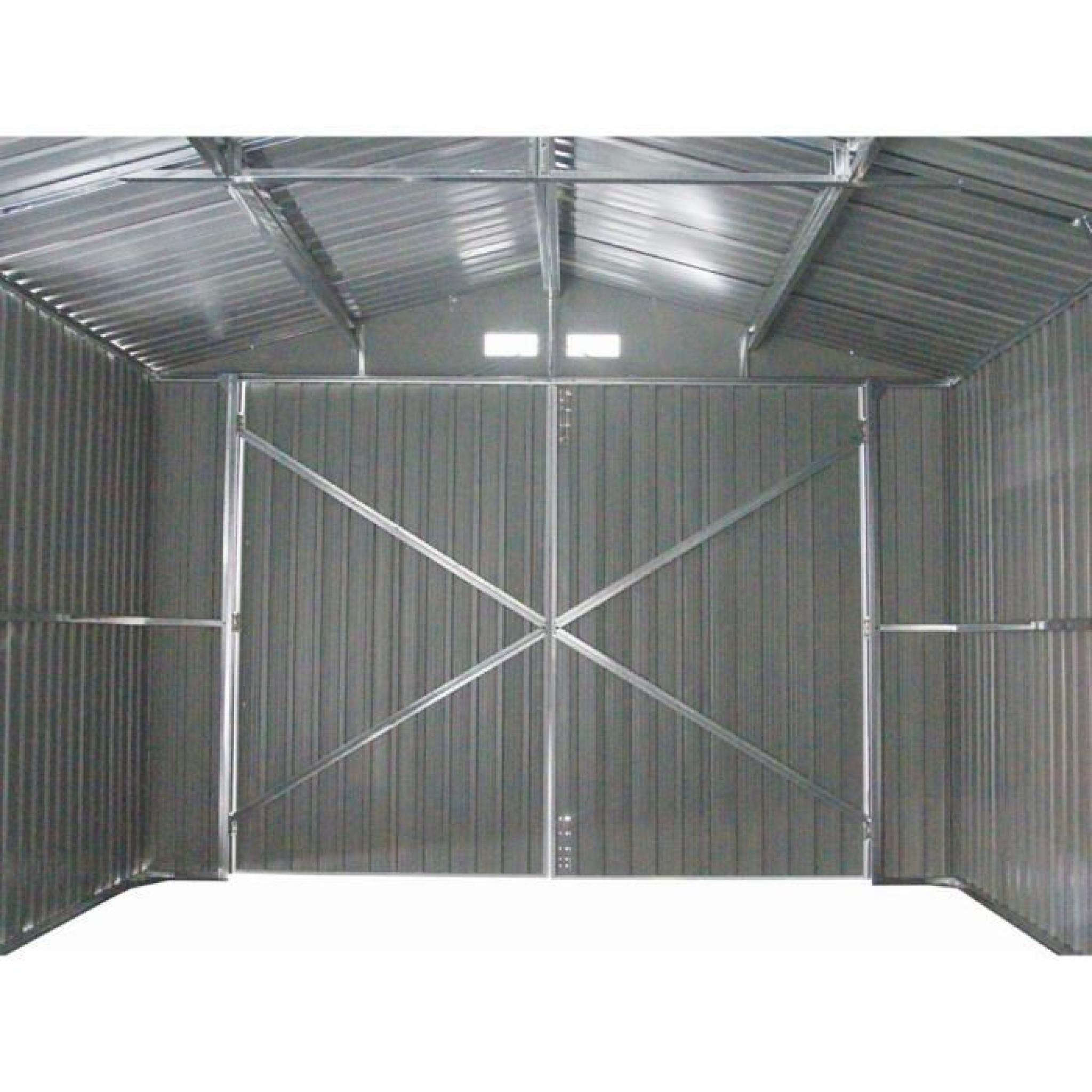 Garage métal Nevada avec porte battante - 18,56 m² pas cher