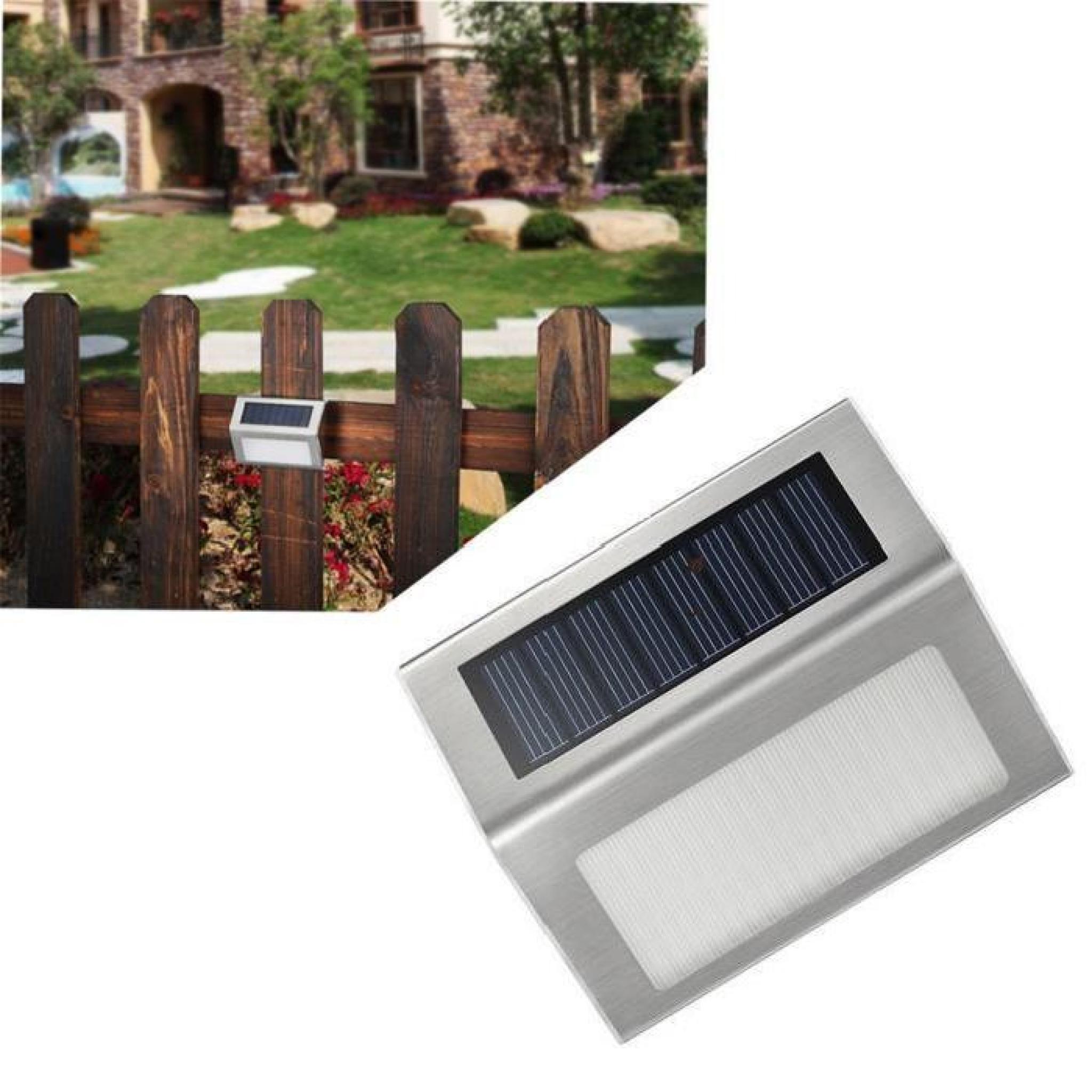 GETEK® 2-conduit solaire lampe de puissance capteur de mouvement cour jardin lampe de sécurité en plein air pas cher