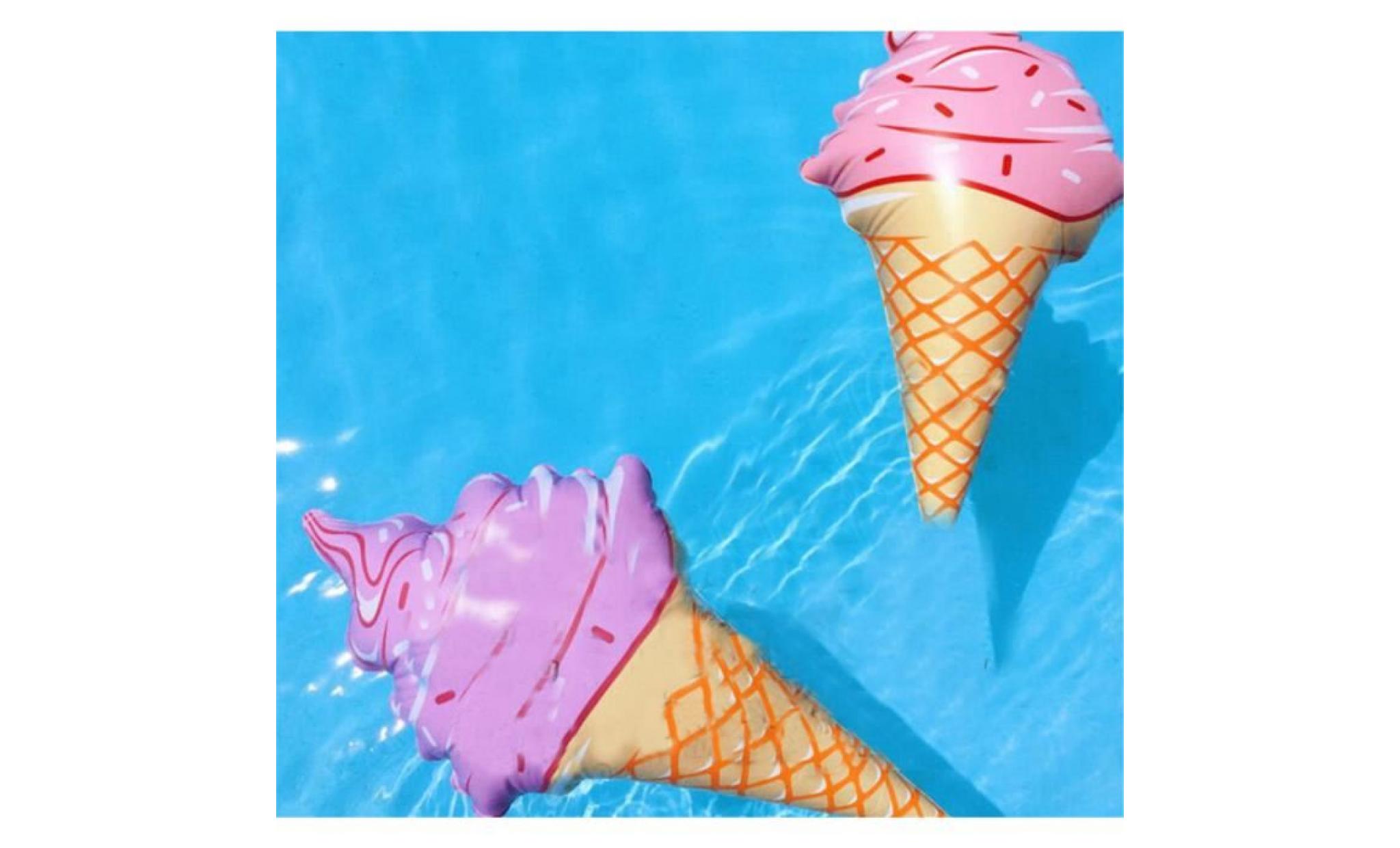 getek® lifebuoy anneau de natation jouet gonflable piscine plage piscine anneau de sécurité à flotteur crème glacée d'été rose pas cher