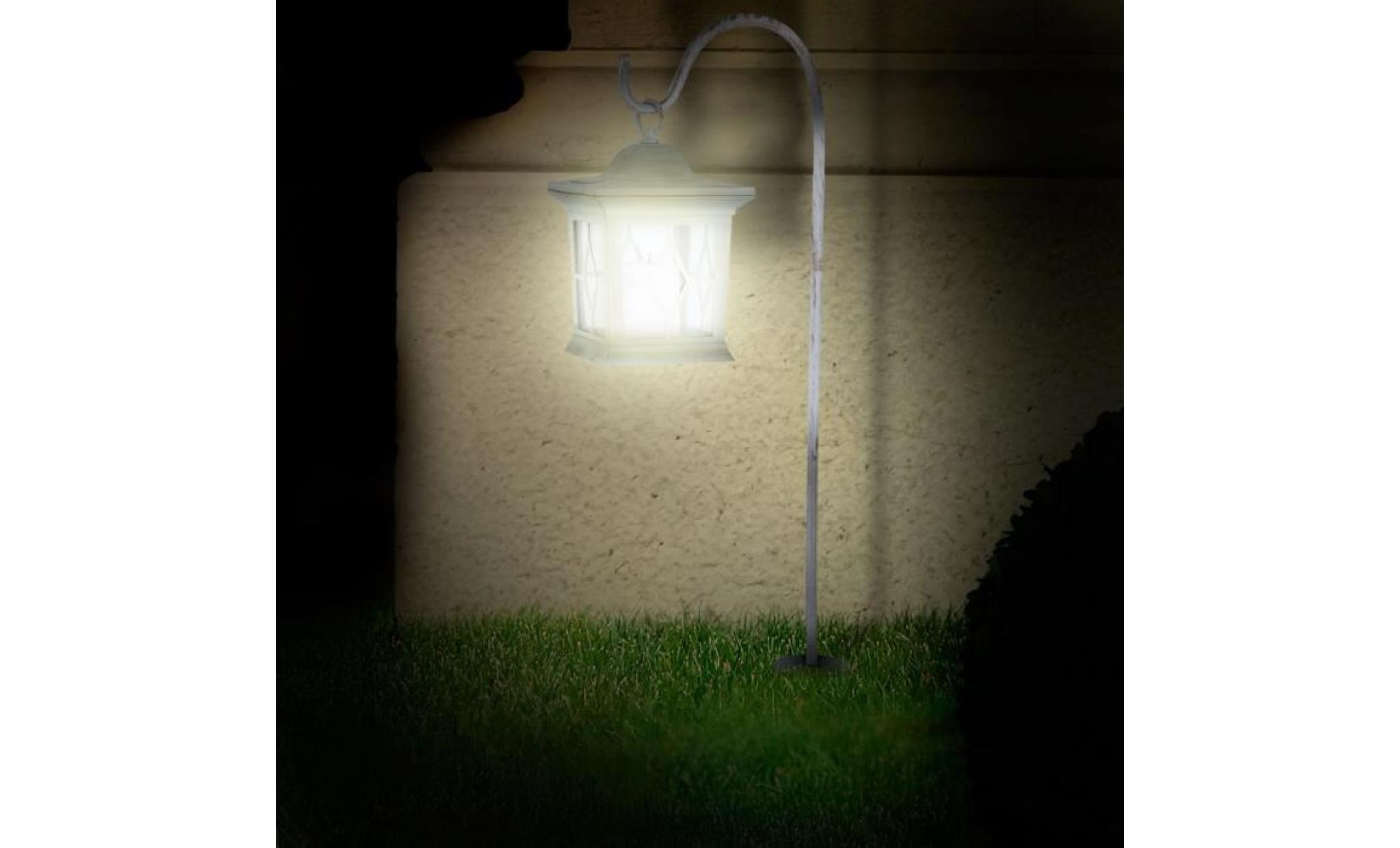 globo lighting lanterne solaire   plastique blanc   plastique translucide   ip44 pas cher