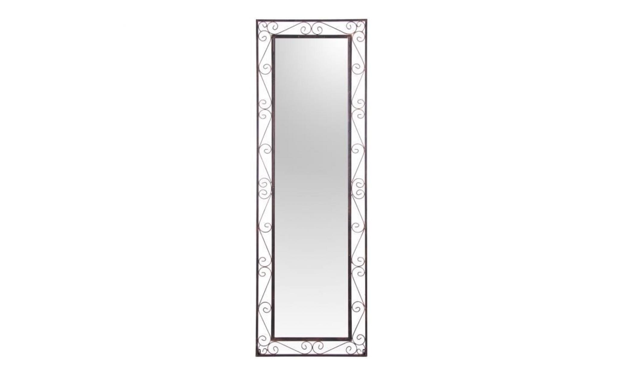 grand miroir rectangulaire de jardin en métal pas cher