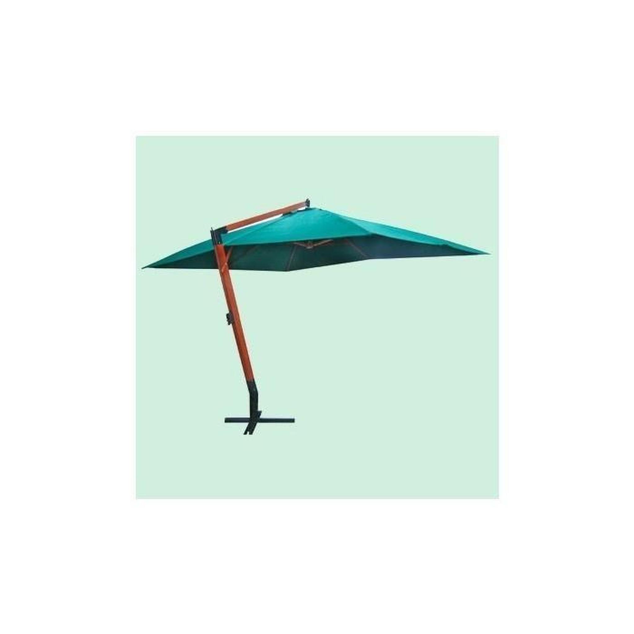 Grand parasol déporté 4x3 m (Vert)