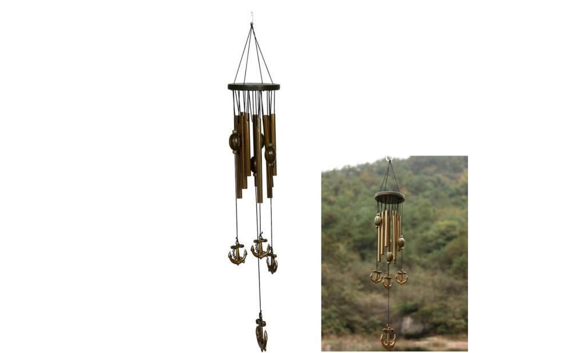 grand son bronze cloche de couleur carillons éoliens  hn2506