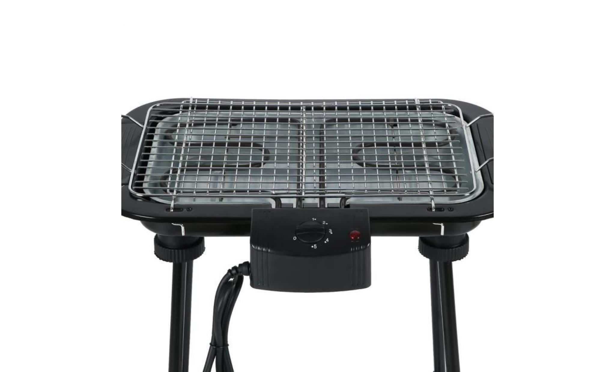grill barbecue électrique avec support 2000w jardin camping bbq grill appareils de cuisson multifonctionnels pas cher