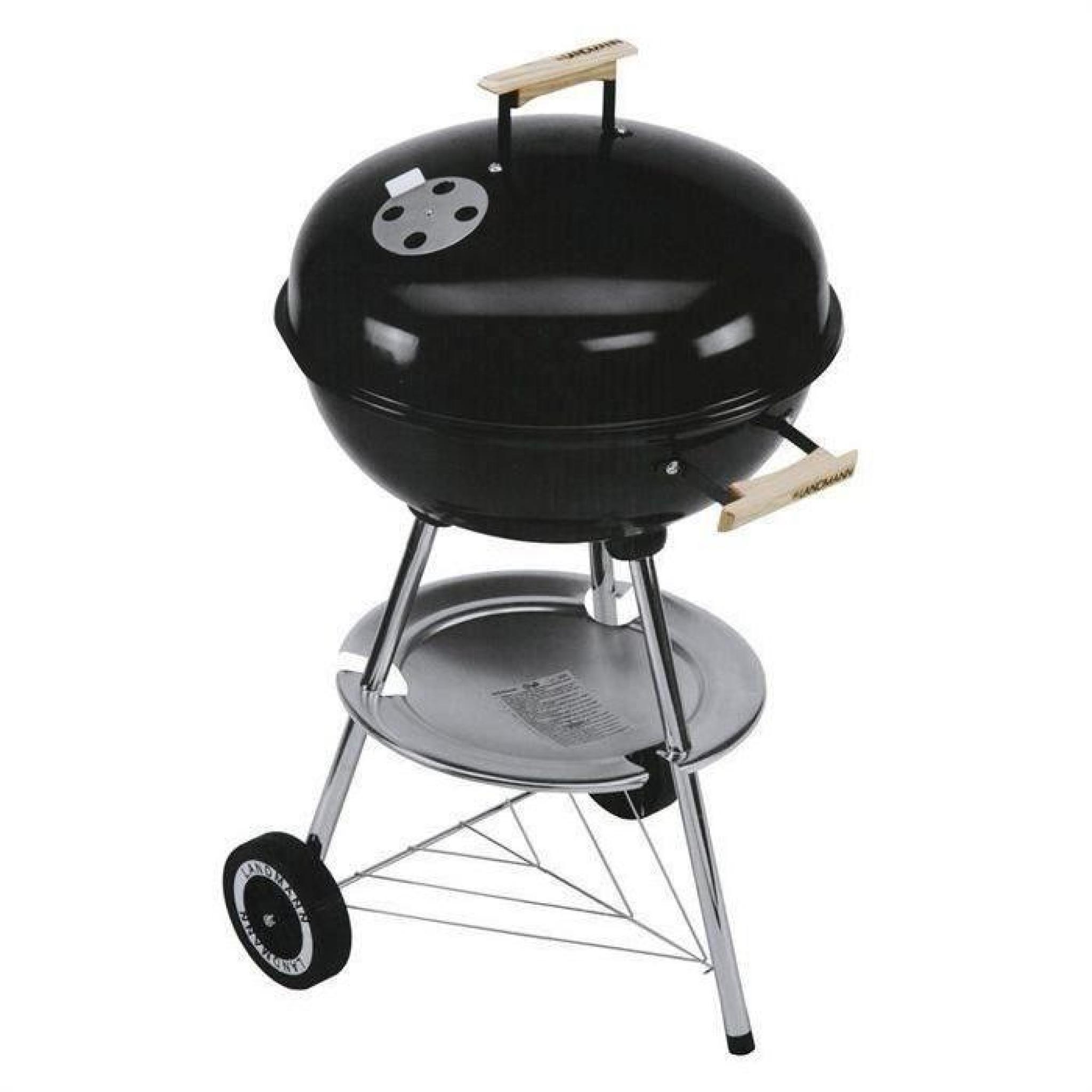 GRILL CHEF Barbecue à charbon boule - Acier émaillé - Ø 47 cm
