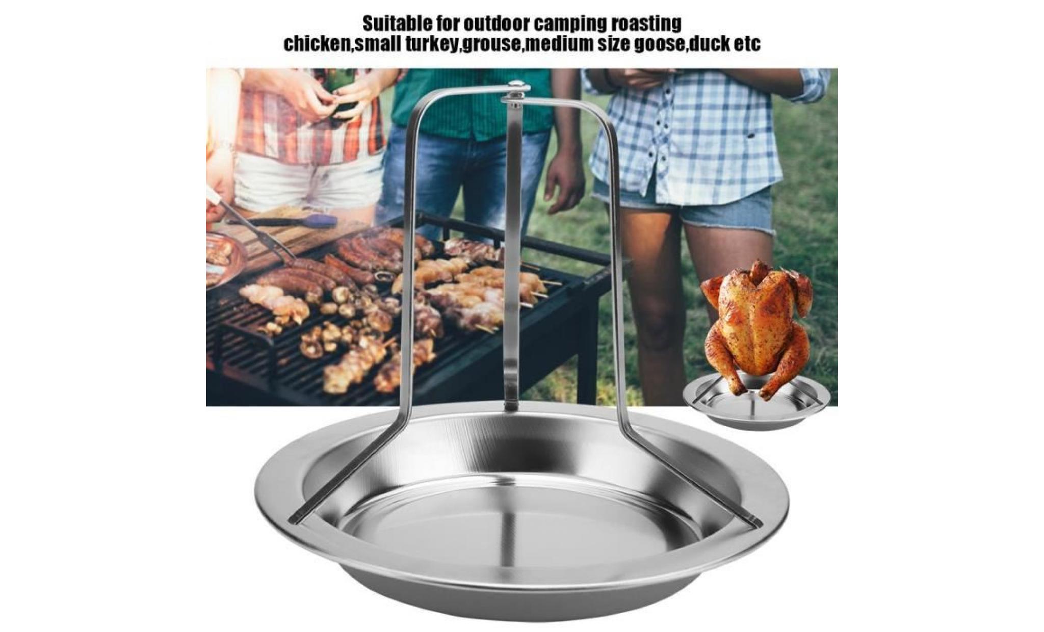 grille barbecue support rôtissoire à poulet en acier