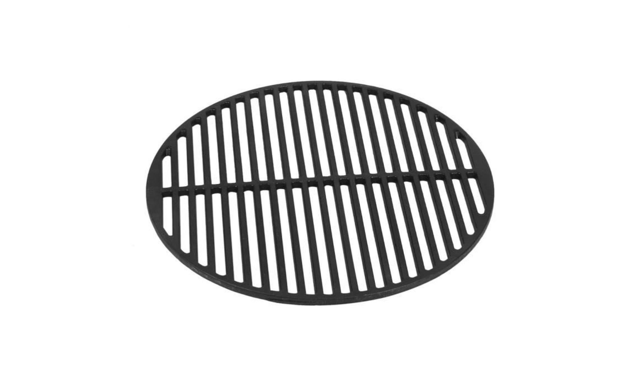 grille en fonte barbecue diamètre 45cm ronde antiadhésive rôtissoire cuisson accessoires noir pas cher