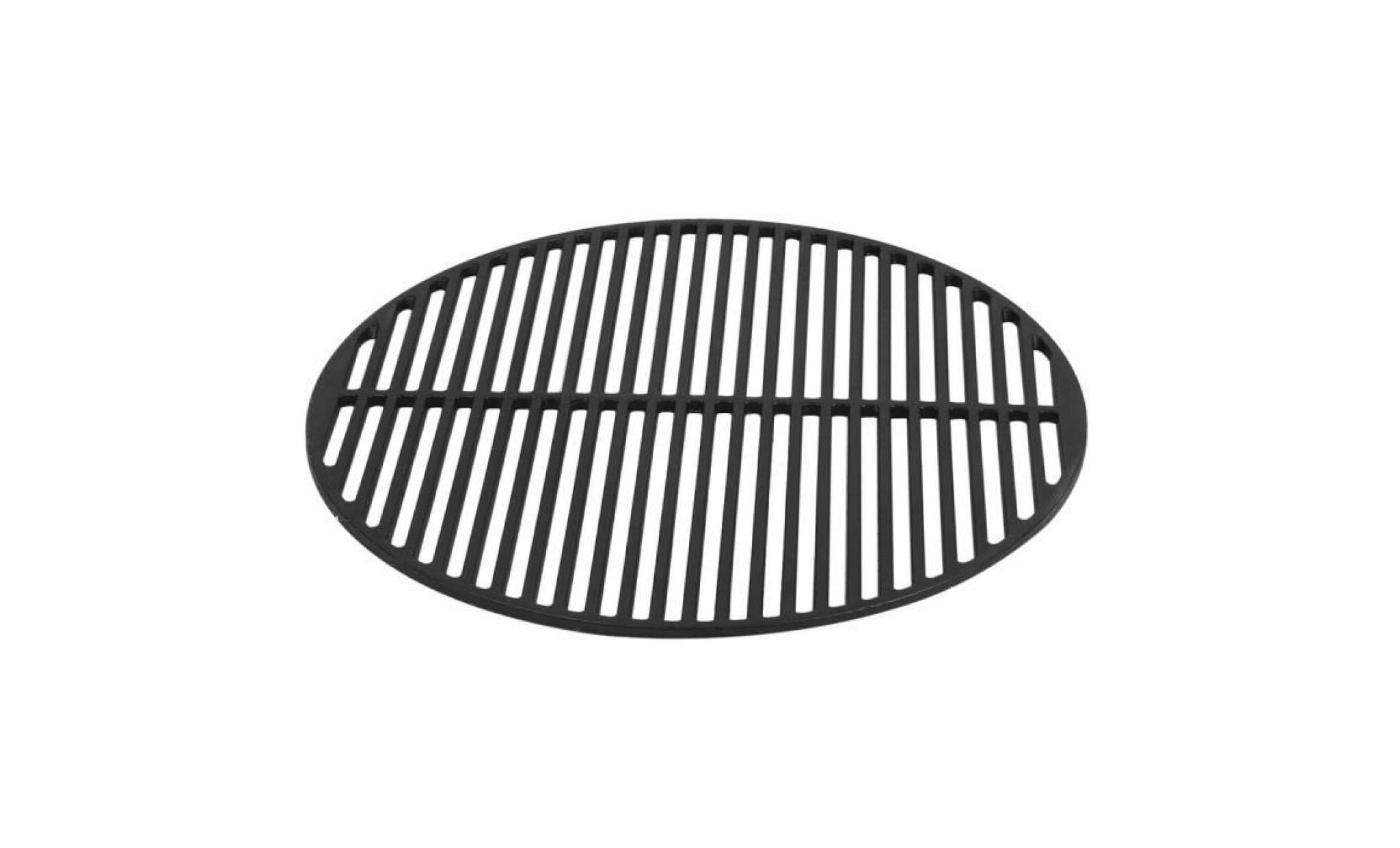 grille en fonte barbecue diamètre 54.5cm ronde antiadhésive rôtissoire cuisson accessoires noir pas cher