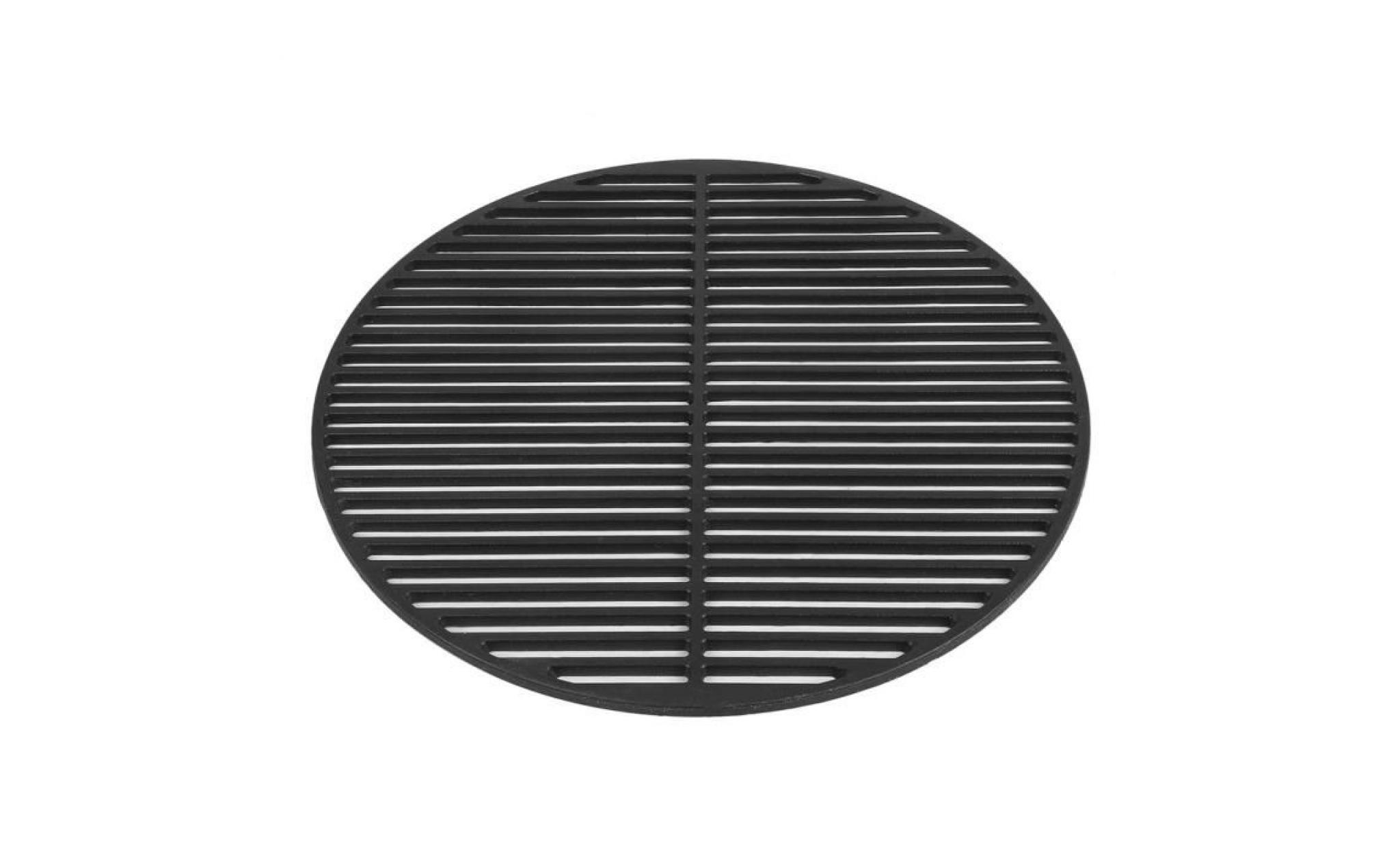 grille en fonte barbecue ronde antiadhésive rôtissoire cuisson accessoires noir diamètre 54.5cm pas cher