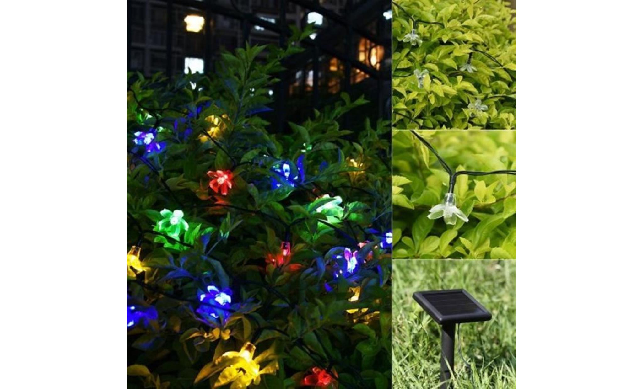 Guirlande lumineuse extérieur solaire fée Lumière 7 M 50 LED fleurs  éclairage décoration pour noël, fête, jardin -violet - Achat/Vente lampe  solaire jardin pas cher 