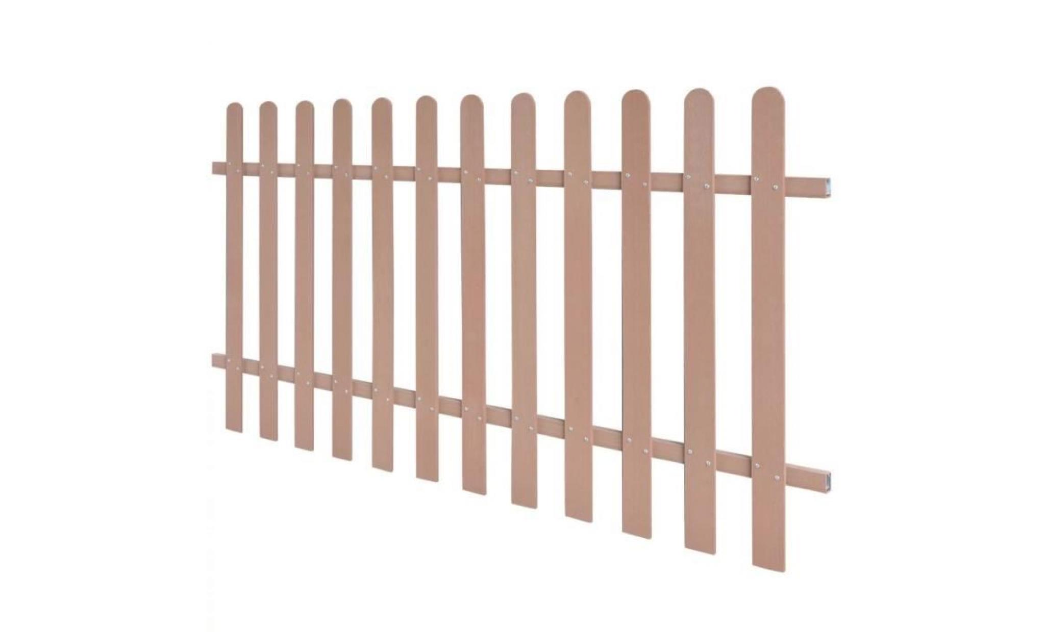 haute qualité magnifique economique clôture wpc 200 x 100 cm marron