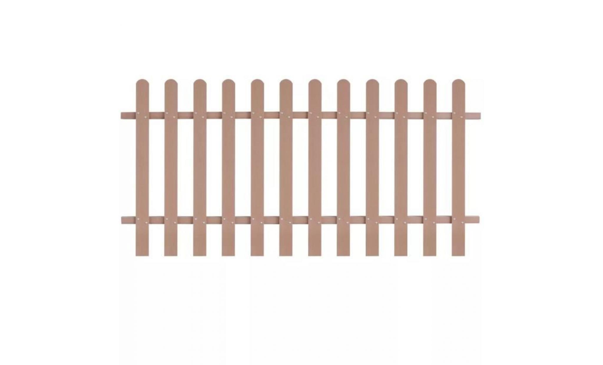 haute qualité magnifique economique clôture wpc 200 x 100 cm marron pas cher