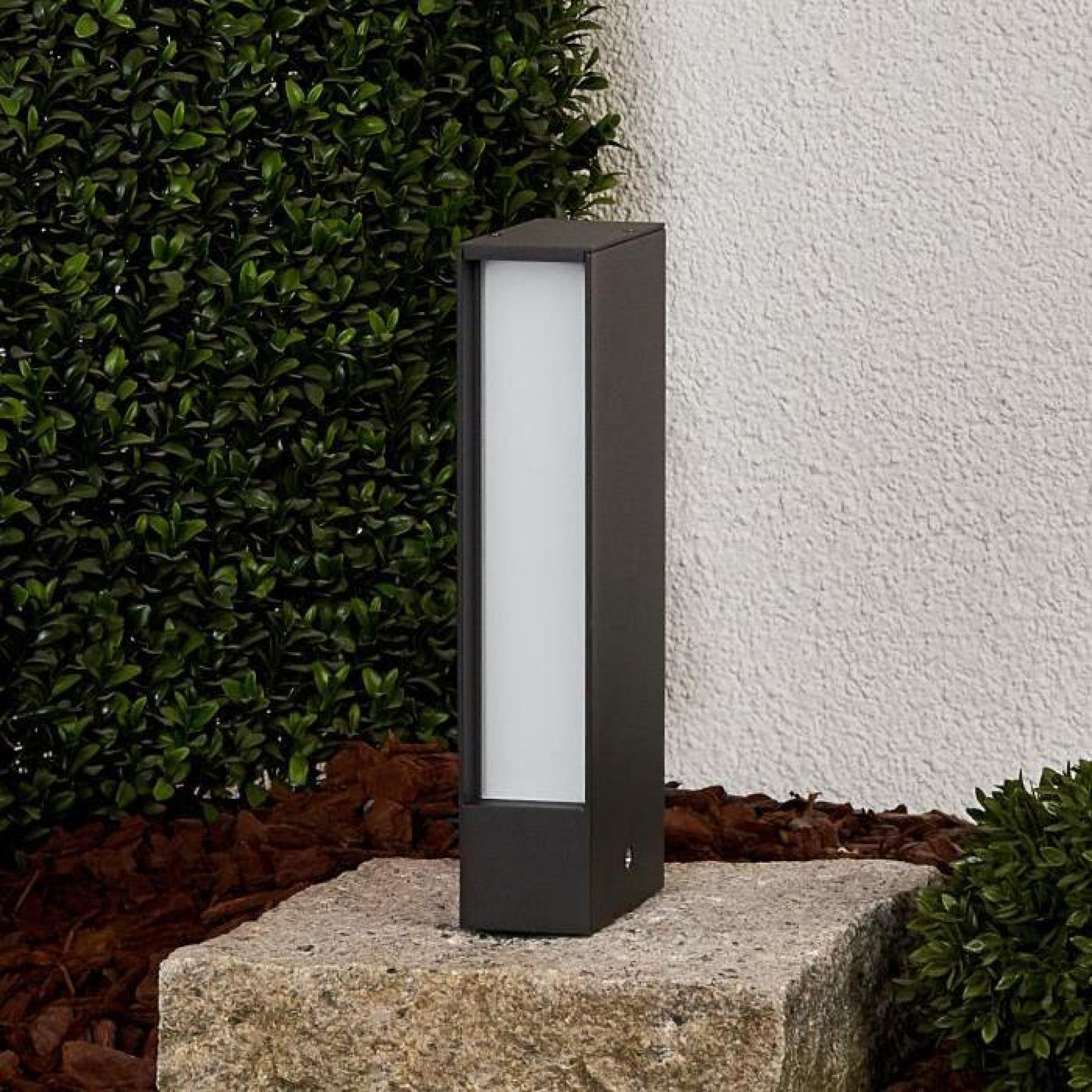 Holly - borne lumineuse LED en gris graphite pas cher