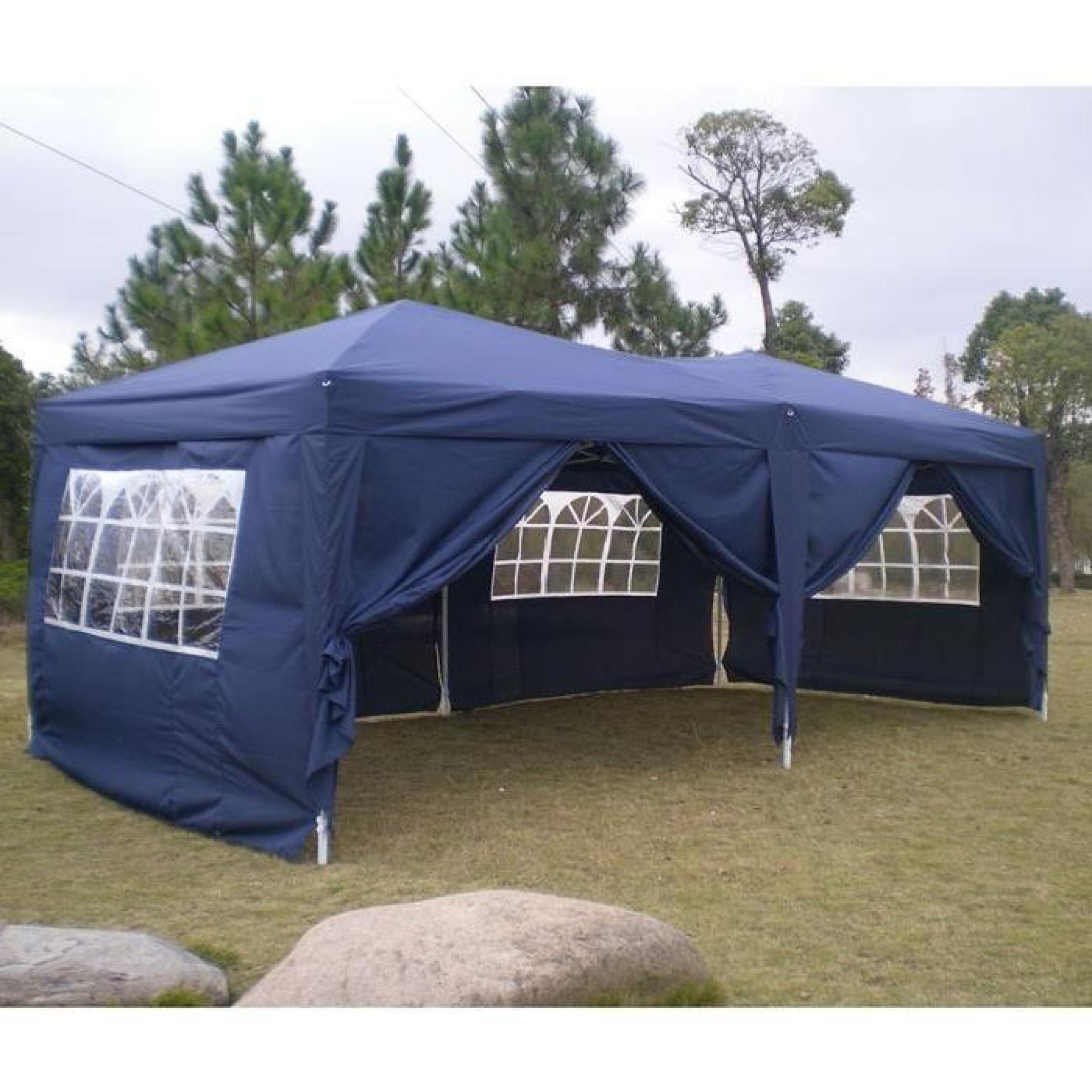 Homdox 3 x 6m tente tonnelle pliante Polyester avec côté panneau tente pour jardin mariage en aluminium Tube-Support