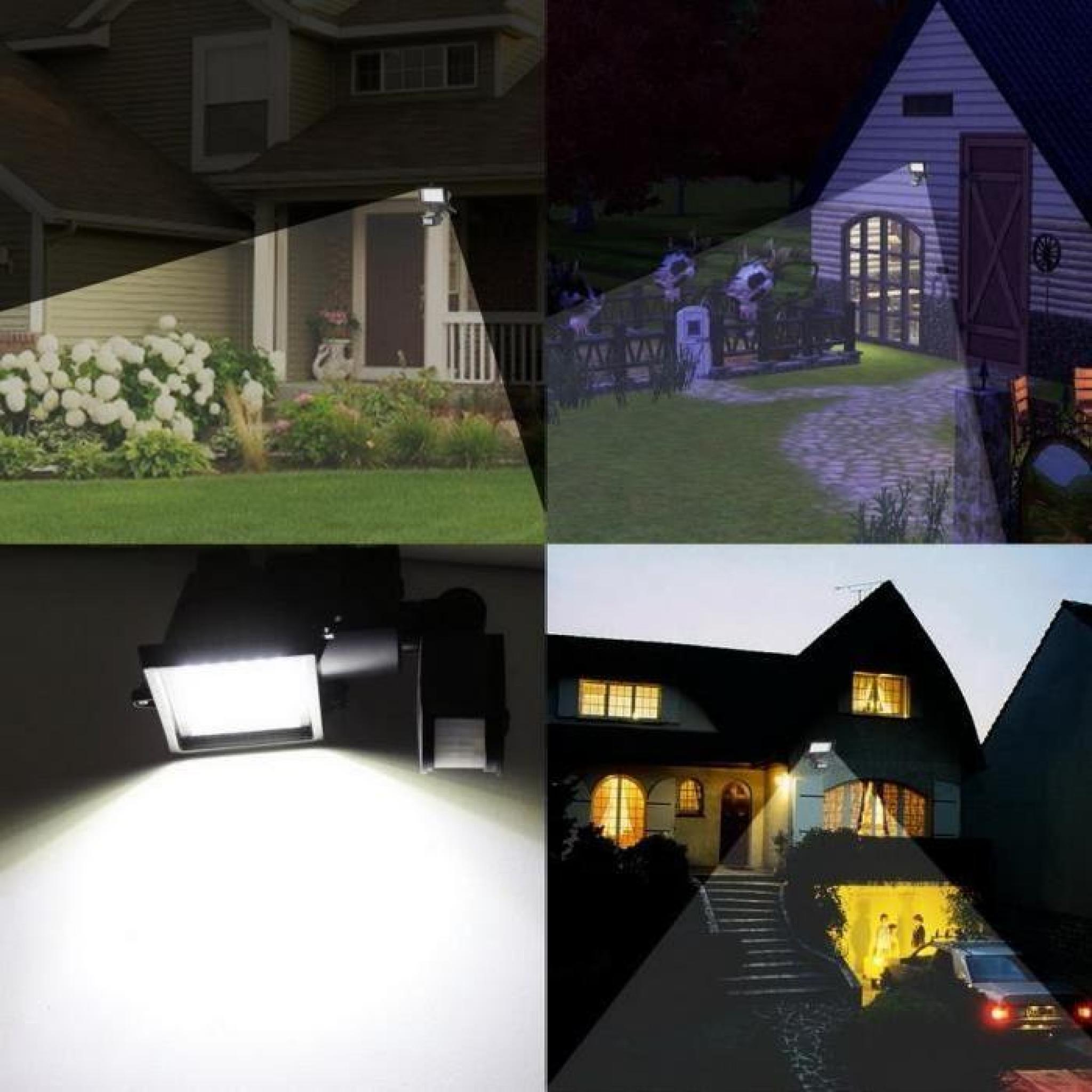 Homdox 60 LED lampe de jardin Guirlande d'exterieure imperméable à l'eau lampe solaire  pas cher