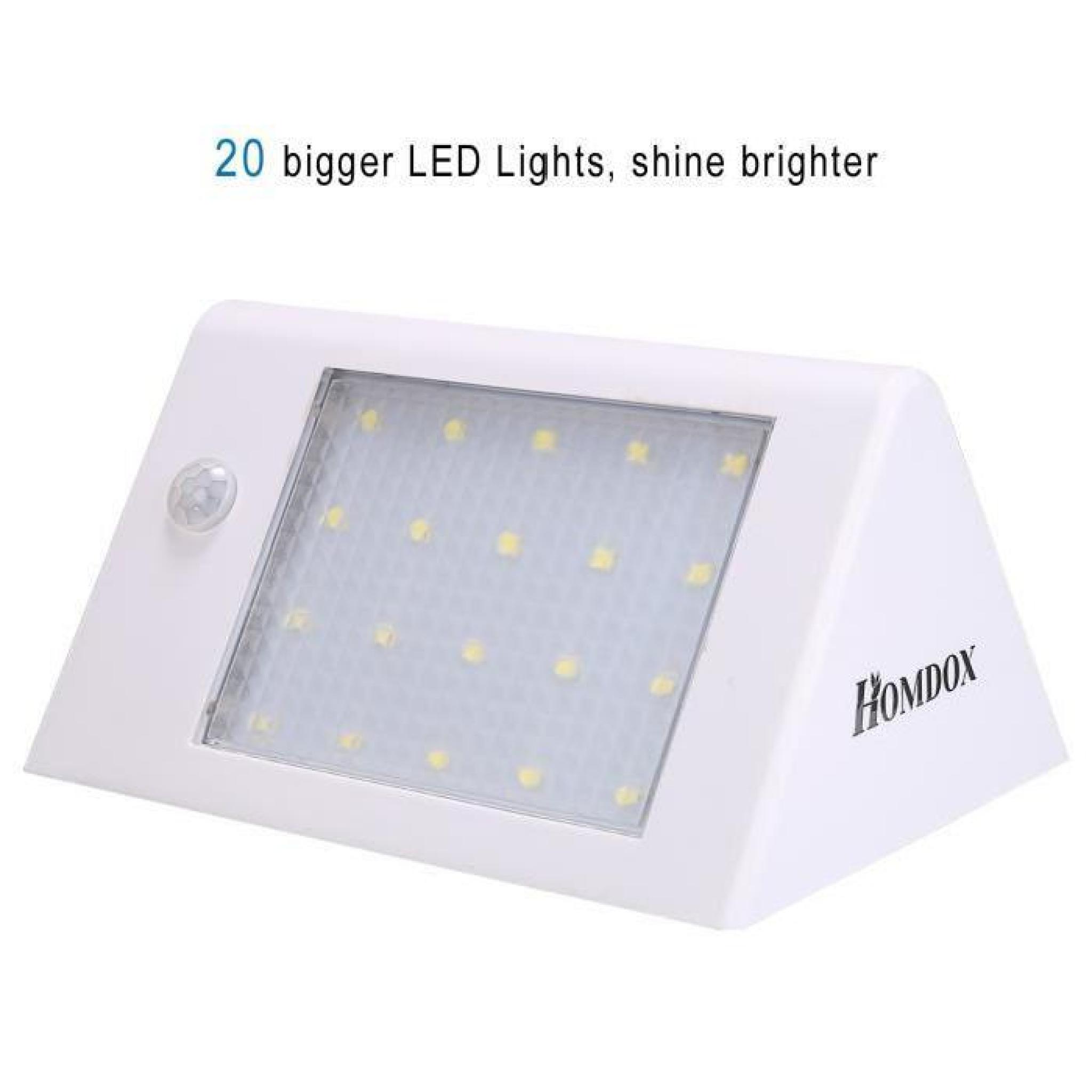 Homdox LED Sans Fil Lumière étanche Lampe d'énergie Solaire pas cher